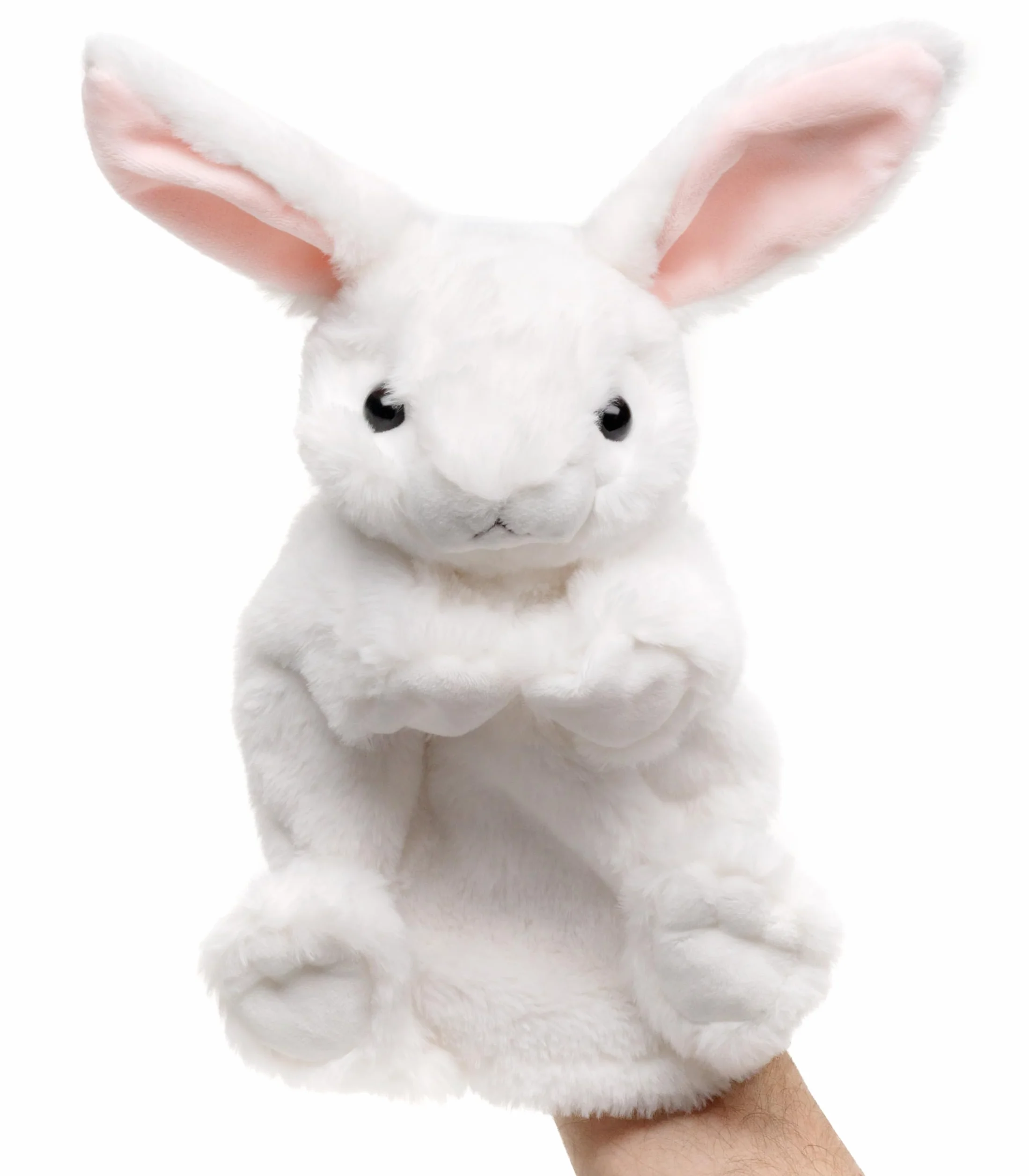 Uni-Toys - Manichino a forma di coniglio (bianco) – 24 cm (altezza) – bambola di peluche, coniglio – peluche