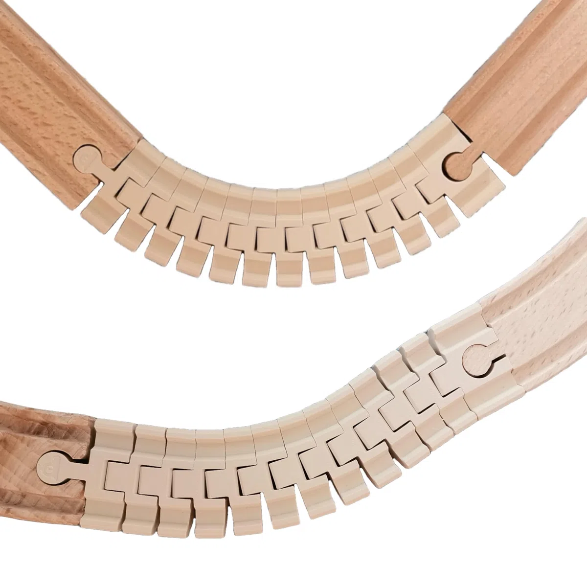 Guida flessibile per ferrovia in legno