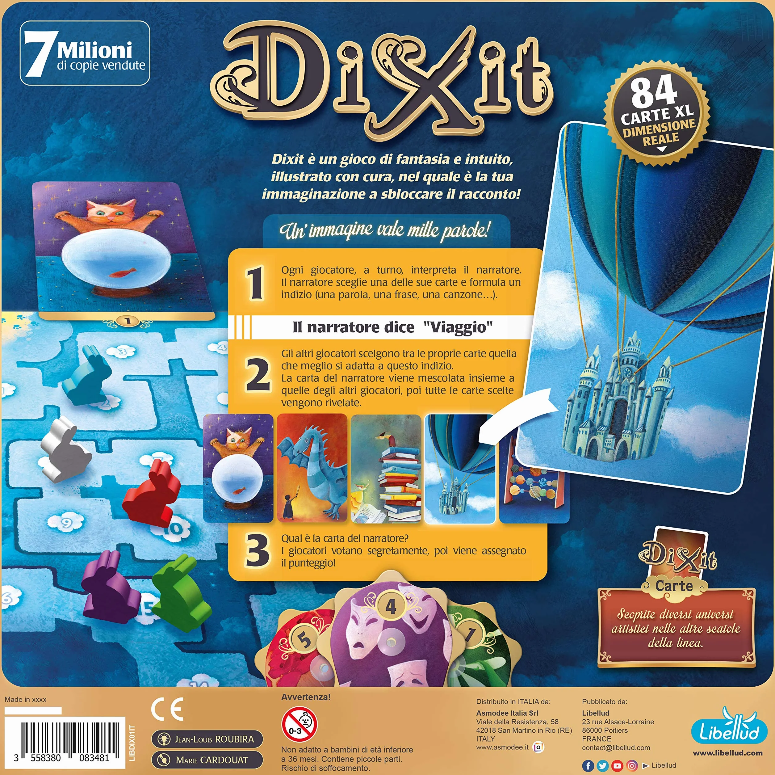Asmodee Dixit Gioco da Tavolo Immaginazione Fantasia 3-8 Giocatori 8+ Anni Edizione Italiano