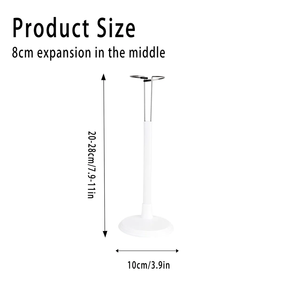 4 Pezzi Supporto per Bambola Regolabile, Supporti Espositore per Bambole Supporto per Bambolei, Bia Nco Supporto per Action Figure Stand Espositore per Bambola Orsacchiotto Ultraman (20-28cm, Bianco)