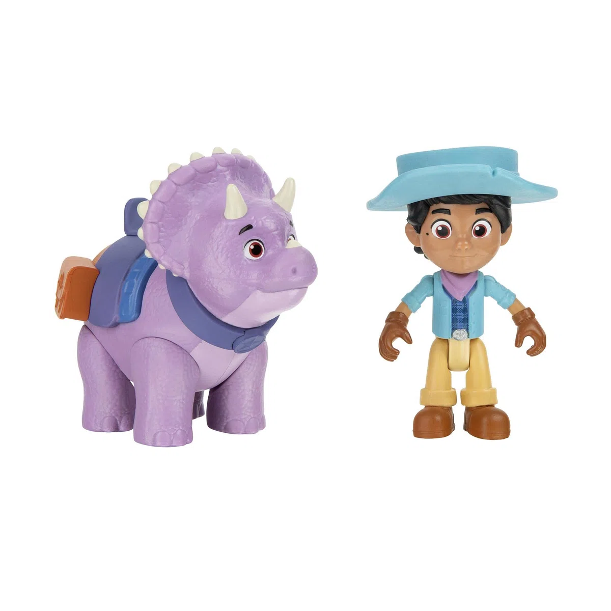 Giochi Preziosi, Dino Ranch Miguel&Tango Coppia di Personaggi, Personaggio Alto Circa 7.5cm e Dinosauro Alto 9cm Circa, Come nel Cartone Animato, per Bambini a Partire dai 3Anni, DNA00300, Multicolore