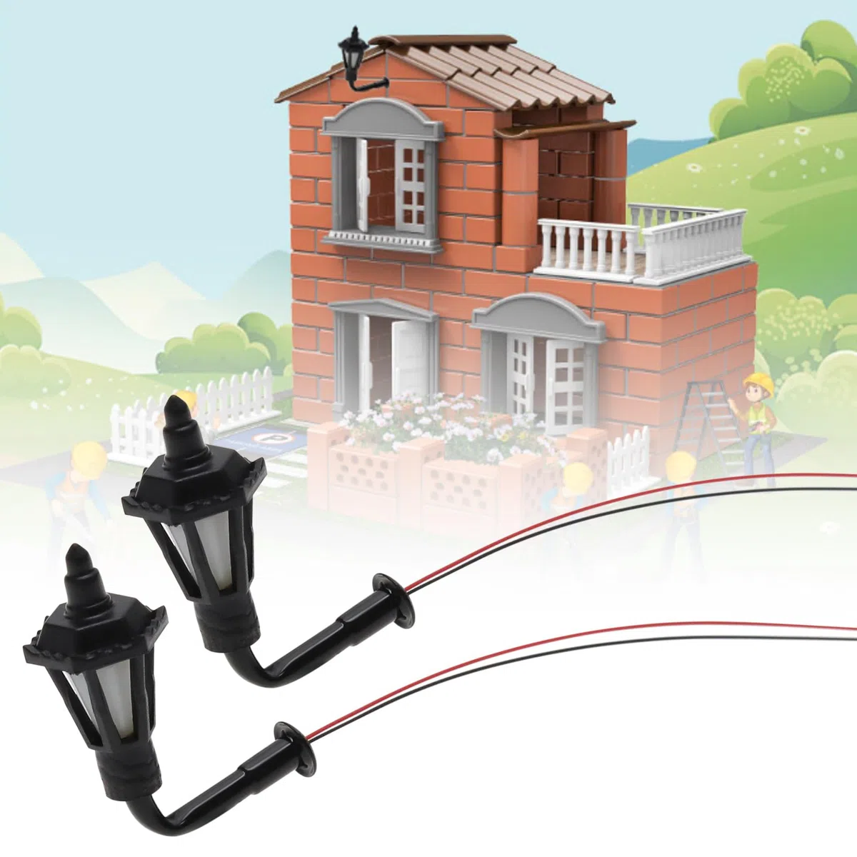 EMSea 5 Pezzi Modellismo Ferroviario 1:150 Luci Da Parete Lanterna Per Esterni Binario N Parco Ferroviario Luci Da Parete A Led Lampione Modello 3V Modello Da Giardino In Miniatura Paesaggio