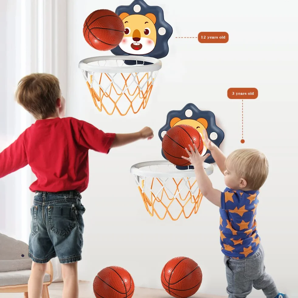 Mini Canestro Basket per Bambini, Canestrini da Camera con Basket e Pompa, Regali per Bambini dai 3 Anni in Su
