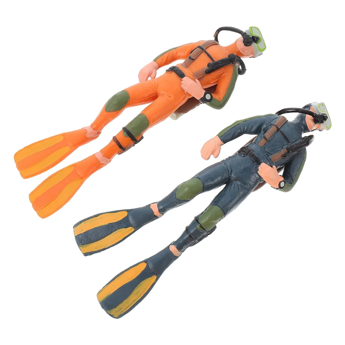 Gadpiparty 2 Pezzi Modello Ridotto Persone Figure Di Subacquei Realistici Nuotatori Sottomarini Figure d'azione Statuetta Avventuriero Immersione per Diorama Layout Tavolo