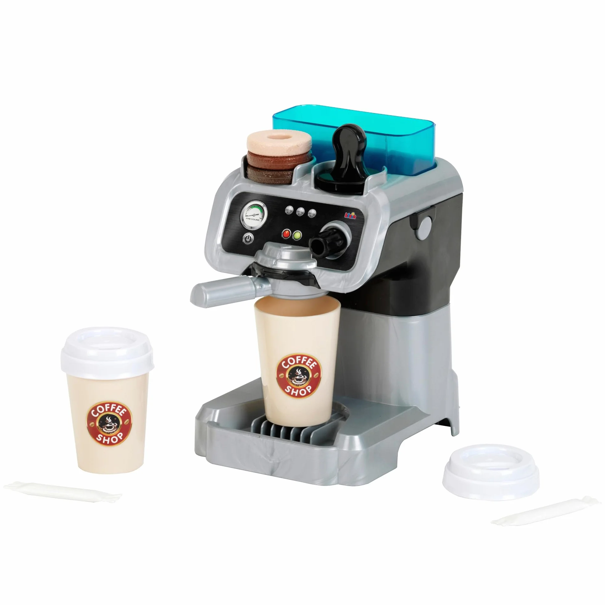 Theo Klein 9510 Macchina per caffè Espresso Barista i con Serbatoio dell'Acqua e Funzione di Scorrimento i Giocattoli per Bambini dai 3 Anni in su