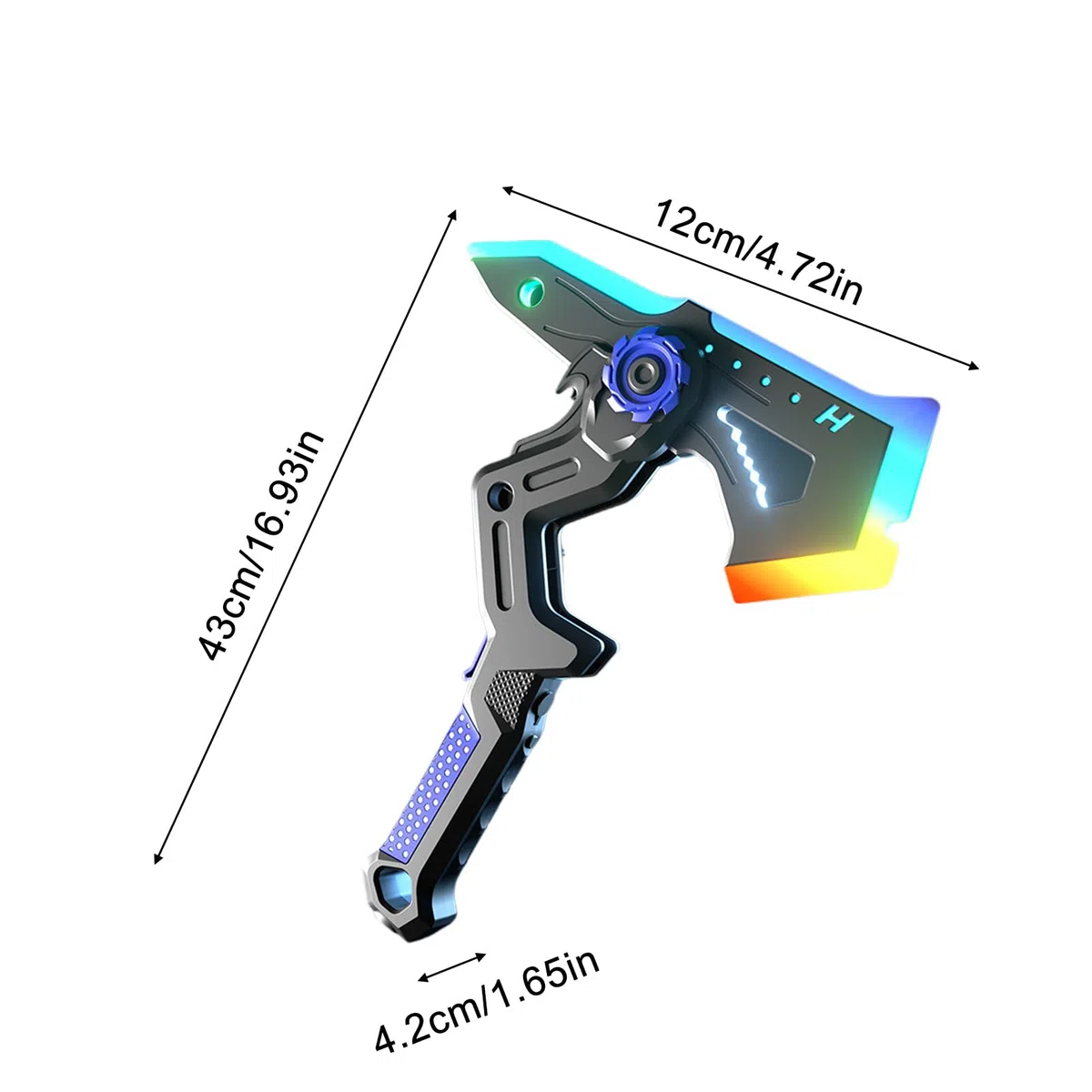 Générique Accessori Cosplay,Ascia di gioco di ruolo trasformabile con luci RGB,Accessori Costume Cosplay | Ideale per spettacoli di feste in costume convenzioni foto e