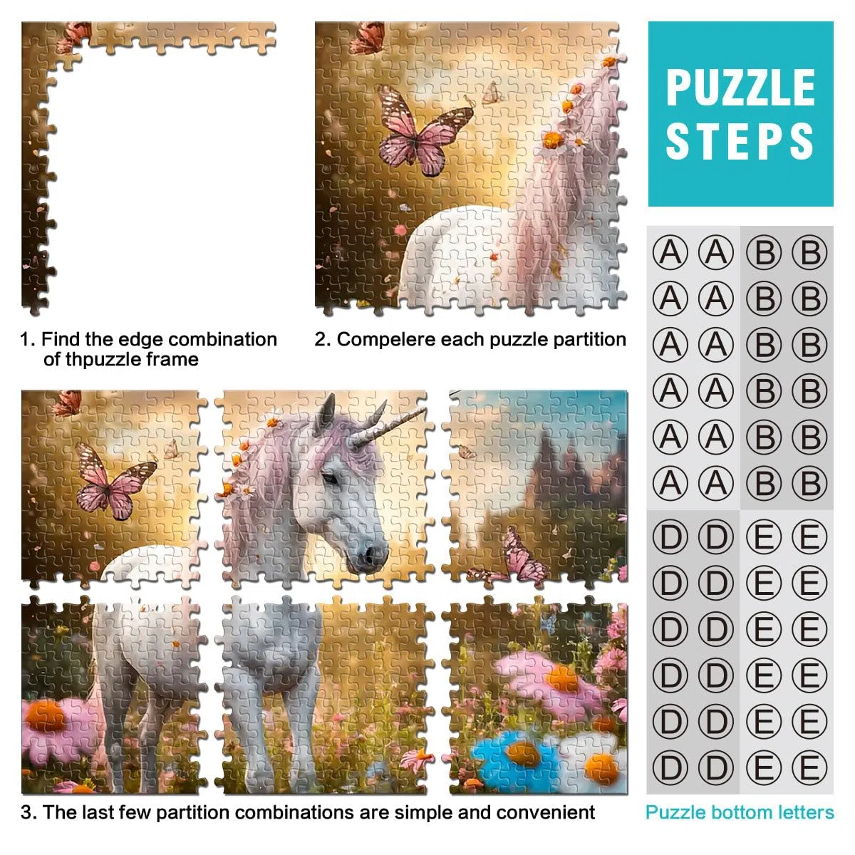 Puzzle da 1000 pezzi per adolescenti UNICORNO FANTASY EPICO Allena il tuo cervello e le tue mani perché è ideale come regalo per tutta la famiglia 38x26cm