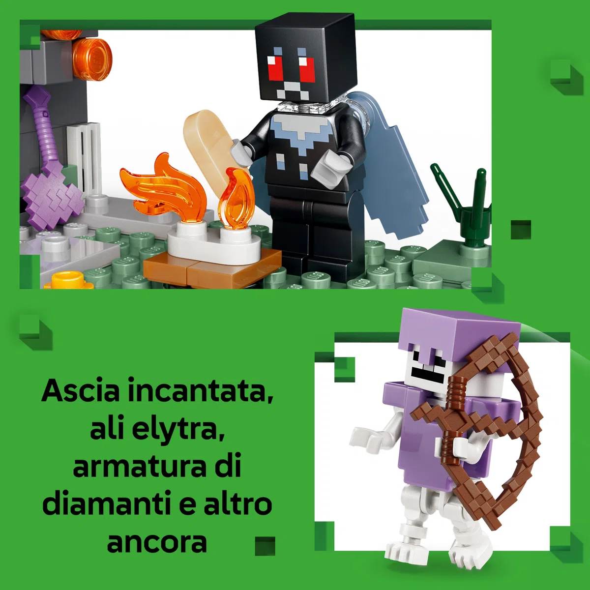 LEGO Minecraft Giardino Pallido - Bioma Giocattolo in Miniatura con Minifigure di Creaking e Mothman, e le Figure di Creeper e di Scheletro - Regalo per Gamer, Bambini e Bambine da 7 Anni - 21586