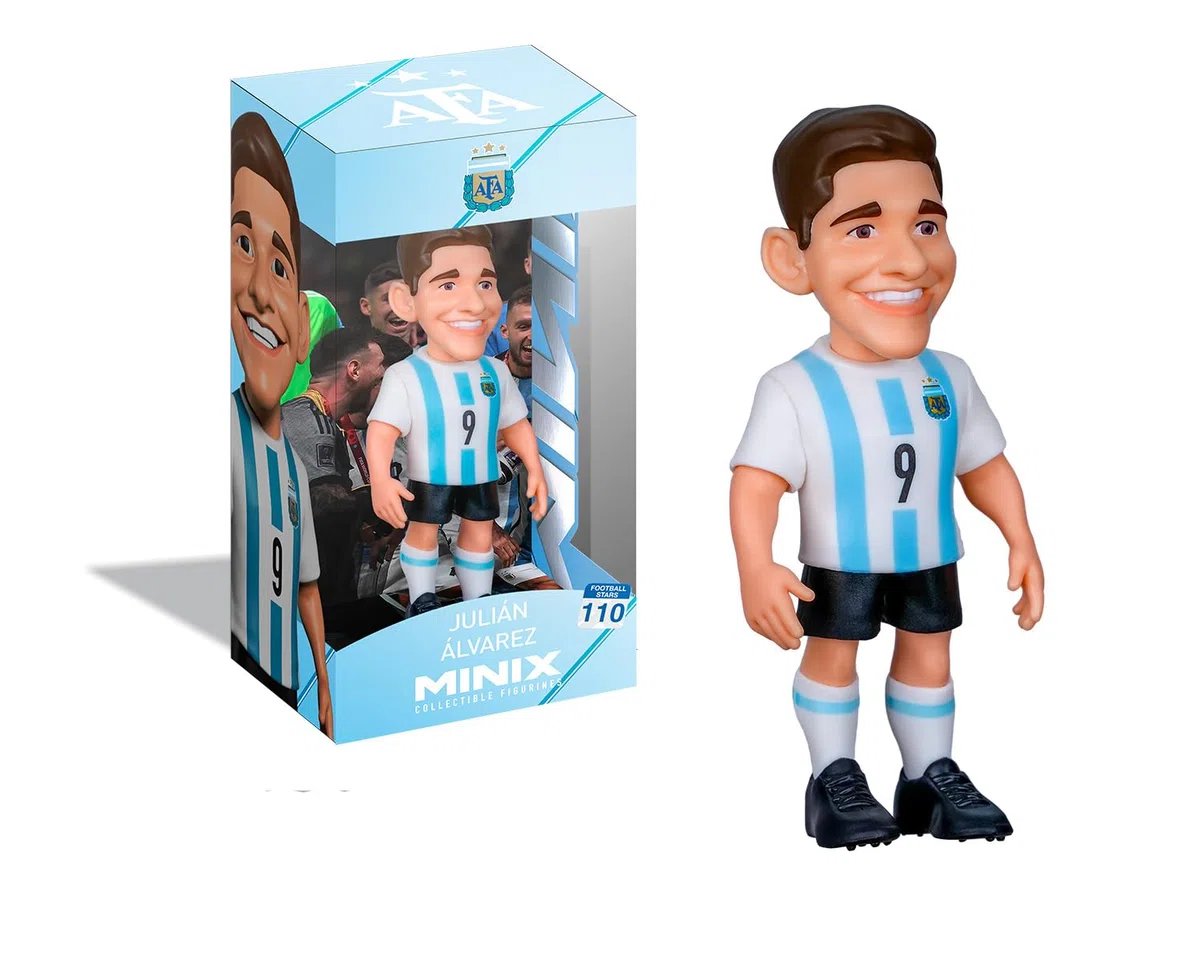 MINIX - Football Stars - Coppa del Mondo #110 - Argentina - Alvarez - Personaggio da collezione 12 cm