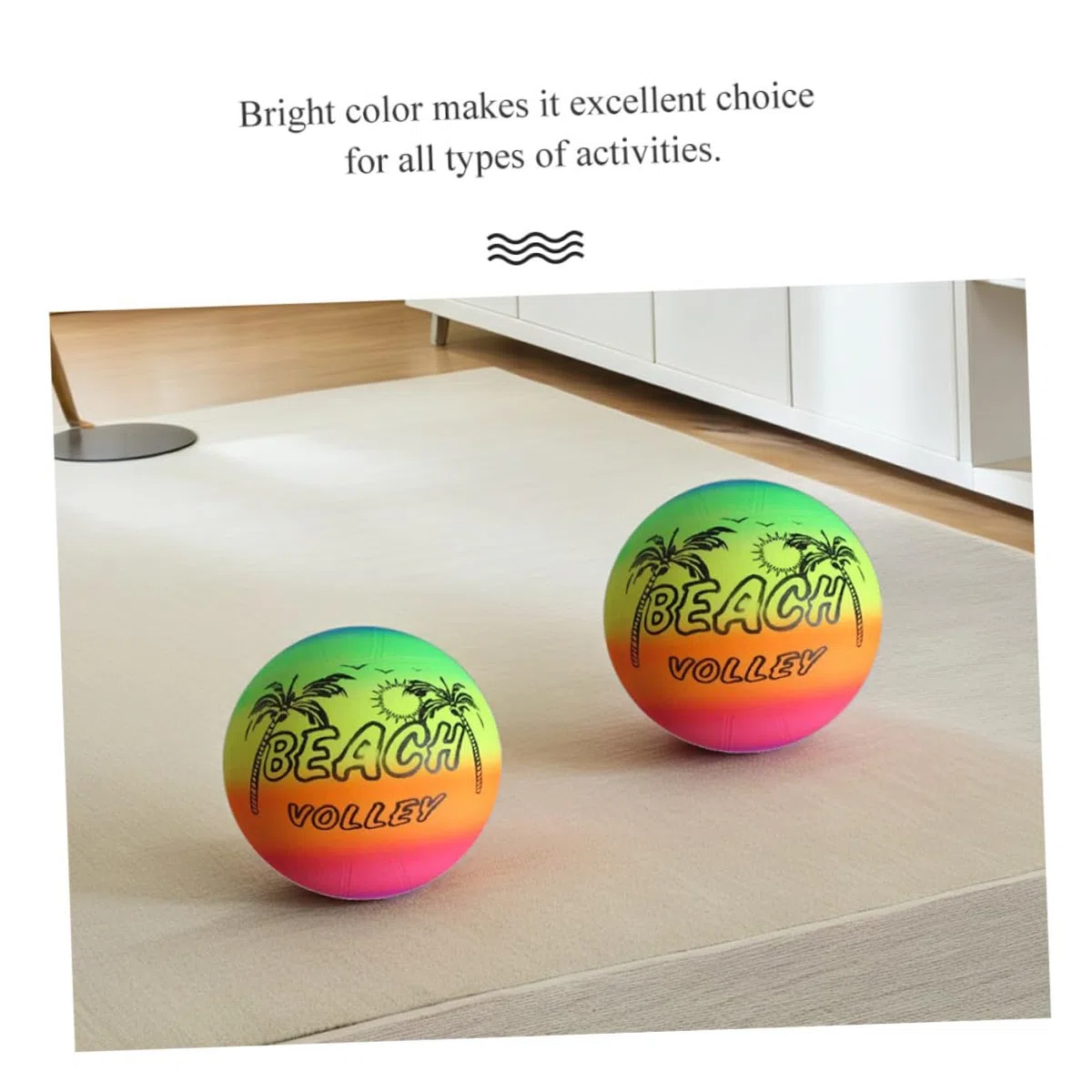 SHOWERORO Palline arcobaleno da 8 pollici per bambini con superficie antiscivolo per interni ed esterni Kickball giocattolo per promuovere la coordinazione e il divertimento