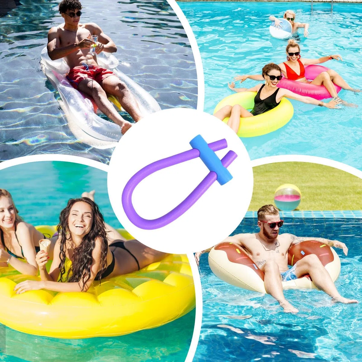 Pool Noodle Foam – Aiuto galleggiante per nuoto con connettore, tubo multiuso in schiuma morbida, galleggiante da 156 cm, schiuma ad alta densità resistente agli urti, qualità EPE flessibile, per