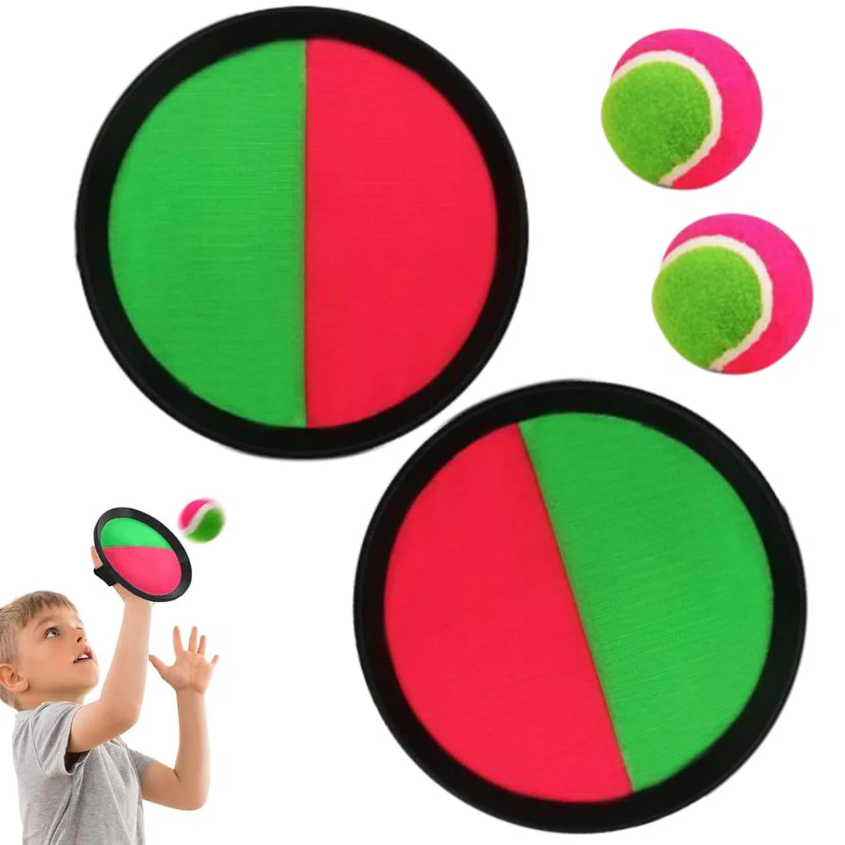 Gioco Di Lancio E Presa Con Palla, Giochi di Abilità con Palla per Bambini, Giocattolo Adesivo Sportivo per Interazione Genitori-Figli da Giardino, Esterno e Campeggio