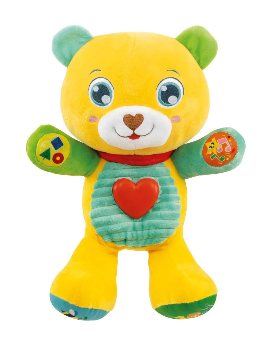 Clementoni Baby Lele Coccole e Parole, Peluche Interattivo Parlante per Bambini di 6+ Mesi, Centro attività Che Stimola Lo Sviluppo Sensoriale e Cognitivo, Lingua Italiana, 17965