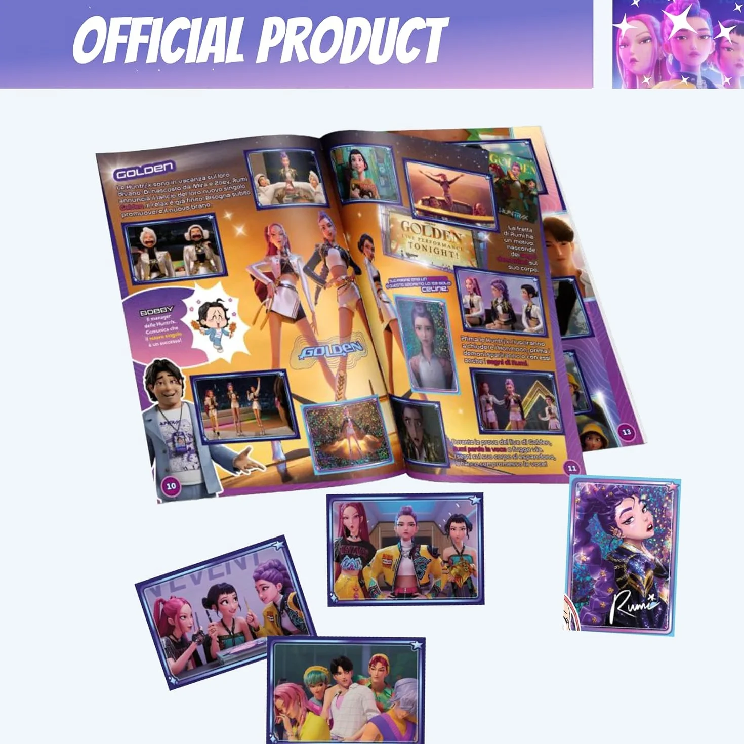Generico KPOP DEMON HUNTERS Album + 10 Bustine di Figurine + Poster - Premium Starter Pack