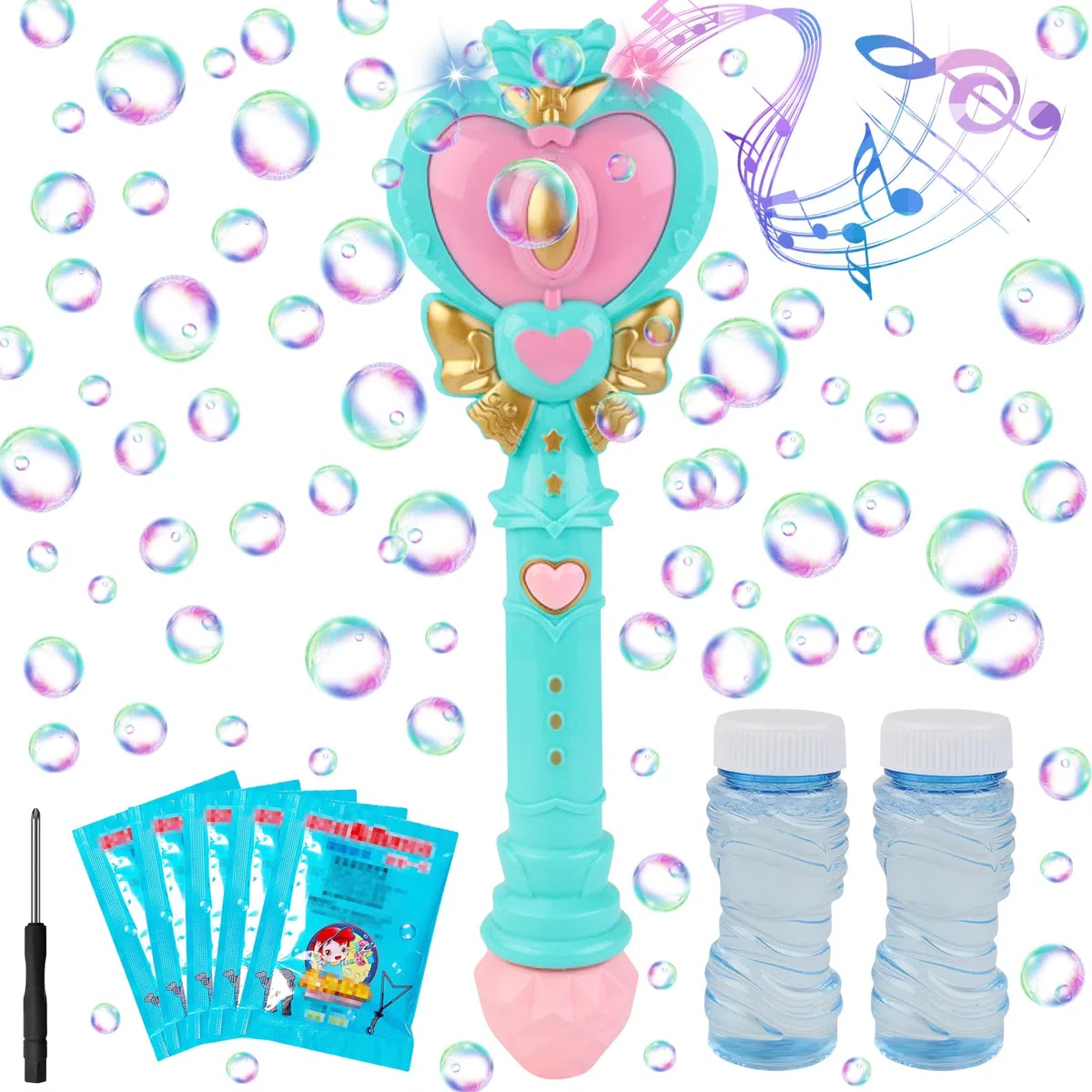 Macchina per bolla sapone, bacchetta magica automatica con bolla, per feste, compleanni, matrimoni