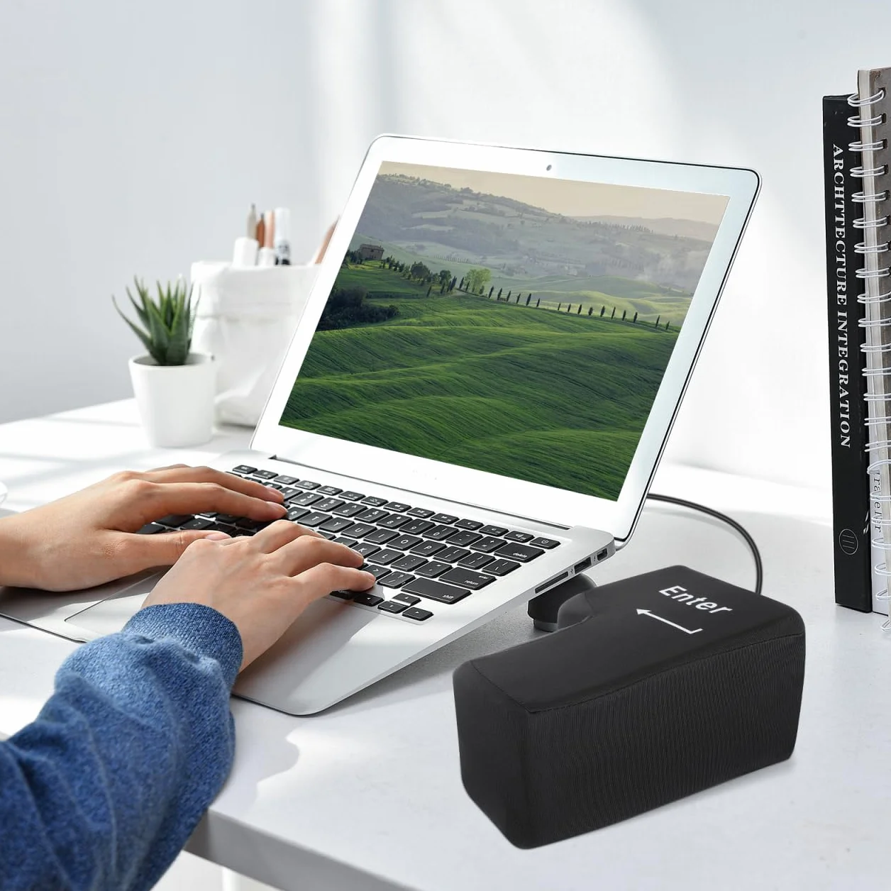 Amosfun Cuscino Enter Gigante Antistress Con Connessione Usb Morbido Supporto Pisolino Per Ufficio Scrivania Strumento Relax Stress Relief