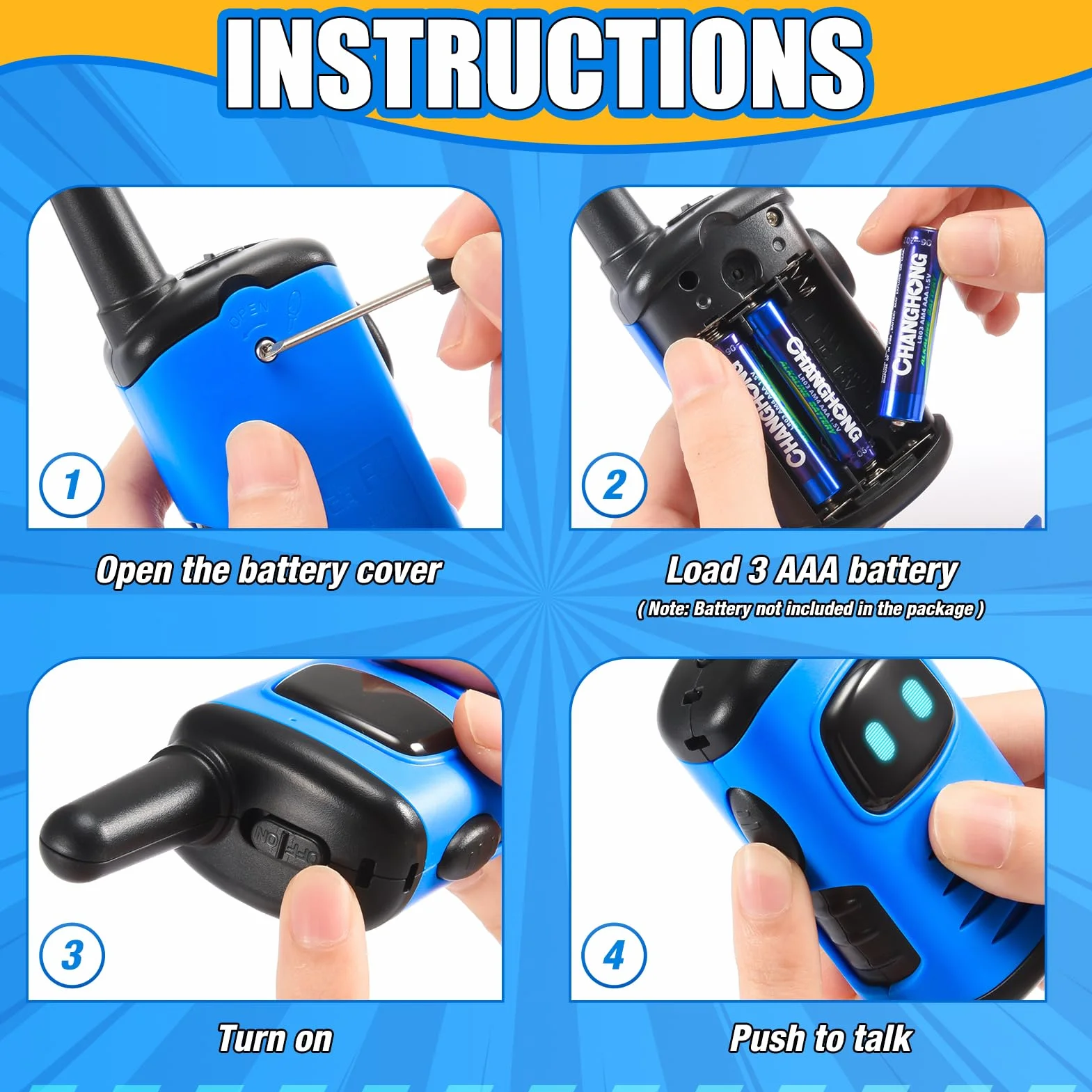 EUCOCO Giochi Bambini 3 4 5 6 7 8 Anni, Walkie-Talkie Bambini Regalo Bambino Bimbo 3-10 Anni Gioco Bambino 3-10 Anni Maschio Regali Natale Bambini Giocattoli Bambino 3-10 Anni Giochi da Esterno