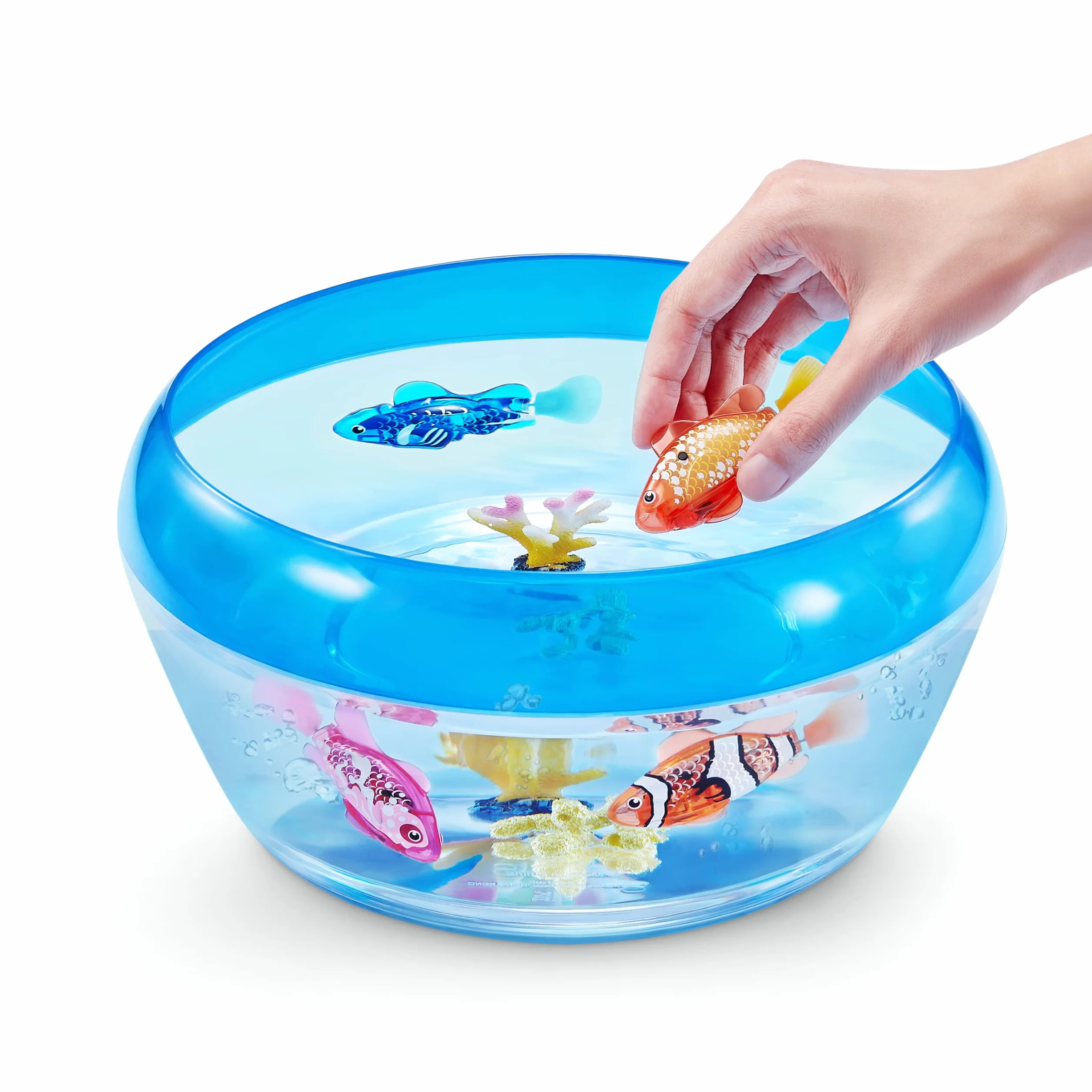 ROBO ALIVE Robo Fish Serie 3 Pesce Robot Giocattolo da Bagno 2 Pezzi Arancione Verde Acqua