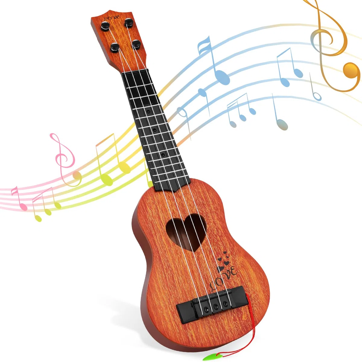 Chitarra ukulele bambini giocattoli dai 3 anni in su, strumenti musicali per bambini dai 3 4 5 anni in su, ragazza e ragazzo, regalo ragazza ragazzo 3 4 5 6 7 anni