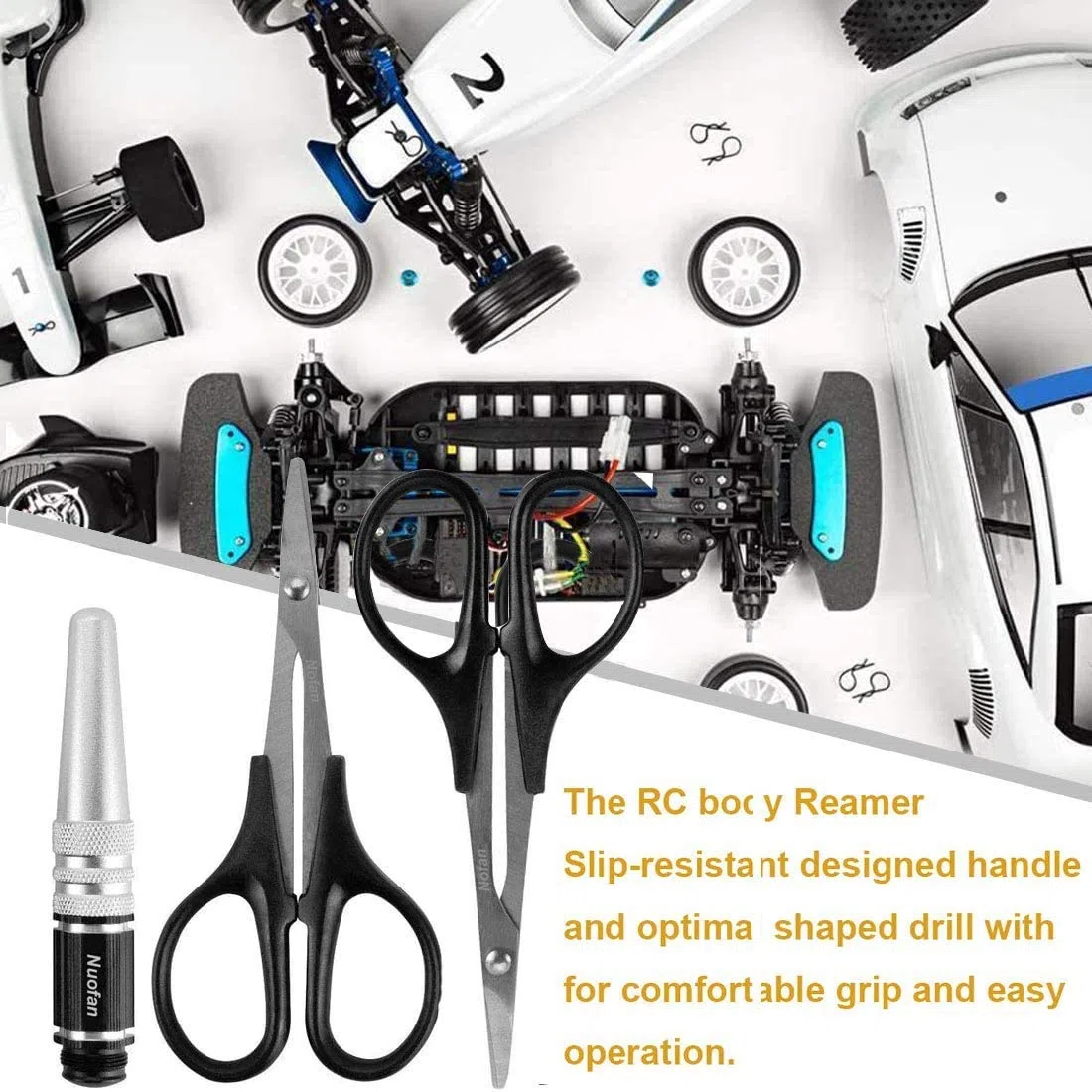 0-14 mm Alesatore corpo Forbici dritte per perforatori e forbici curve Set strumento universale per strumenti di riparazione hobby per carrozzeria RC