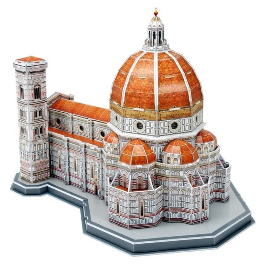 Generico Kit 3D Cattedrale di Santa Maria del Fiore Firenze - Modello Architettonico in Foam, 123 Pezzi, 40 x 25 x 26,5 cm