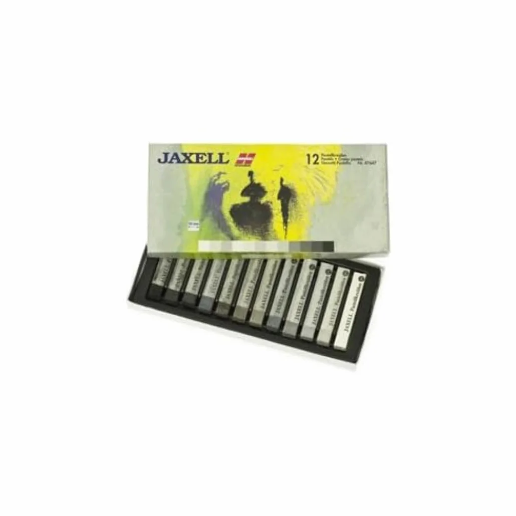 Honsell Jaxell 47647 - Gessetti a Pastello, 12 pz, Toni del Grigio