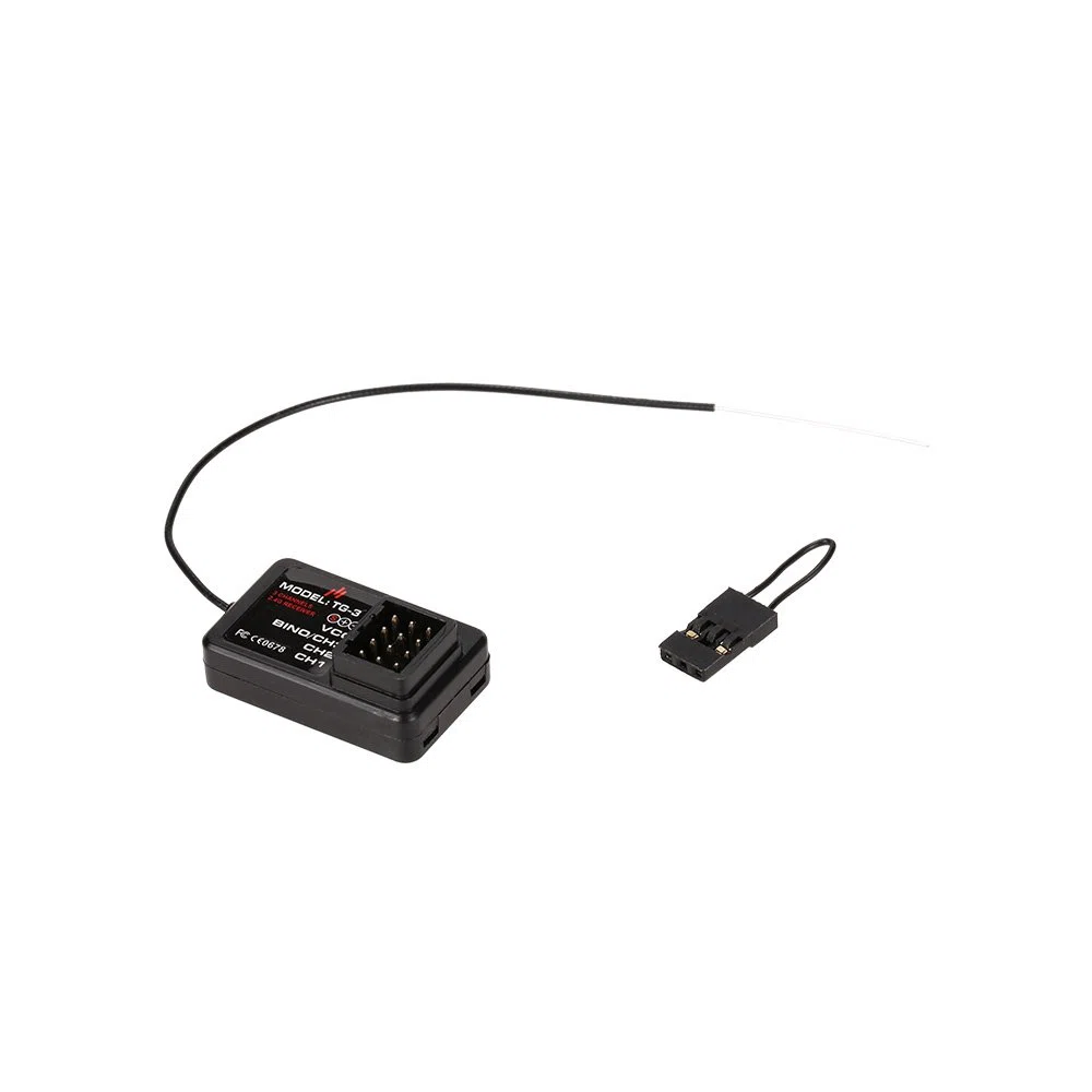 Ricevitore RC TG3 2,4 GHz 3 Canali, Prestazioni Stabili, Adatto per Elicotteri RC, Materiale Plastico, Peso 5 G (#1)