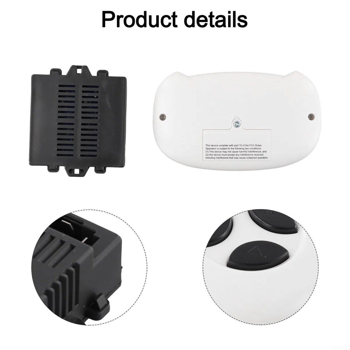 Telecomando per auto elettrica per bambini, set da 2,4 G, controller JR1858RXS-7P, 12 V, compatibile con auto giocattolo ABS, metallo