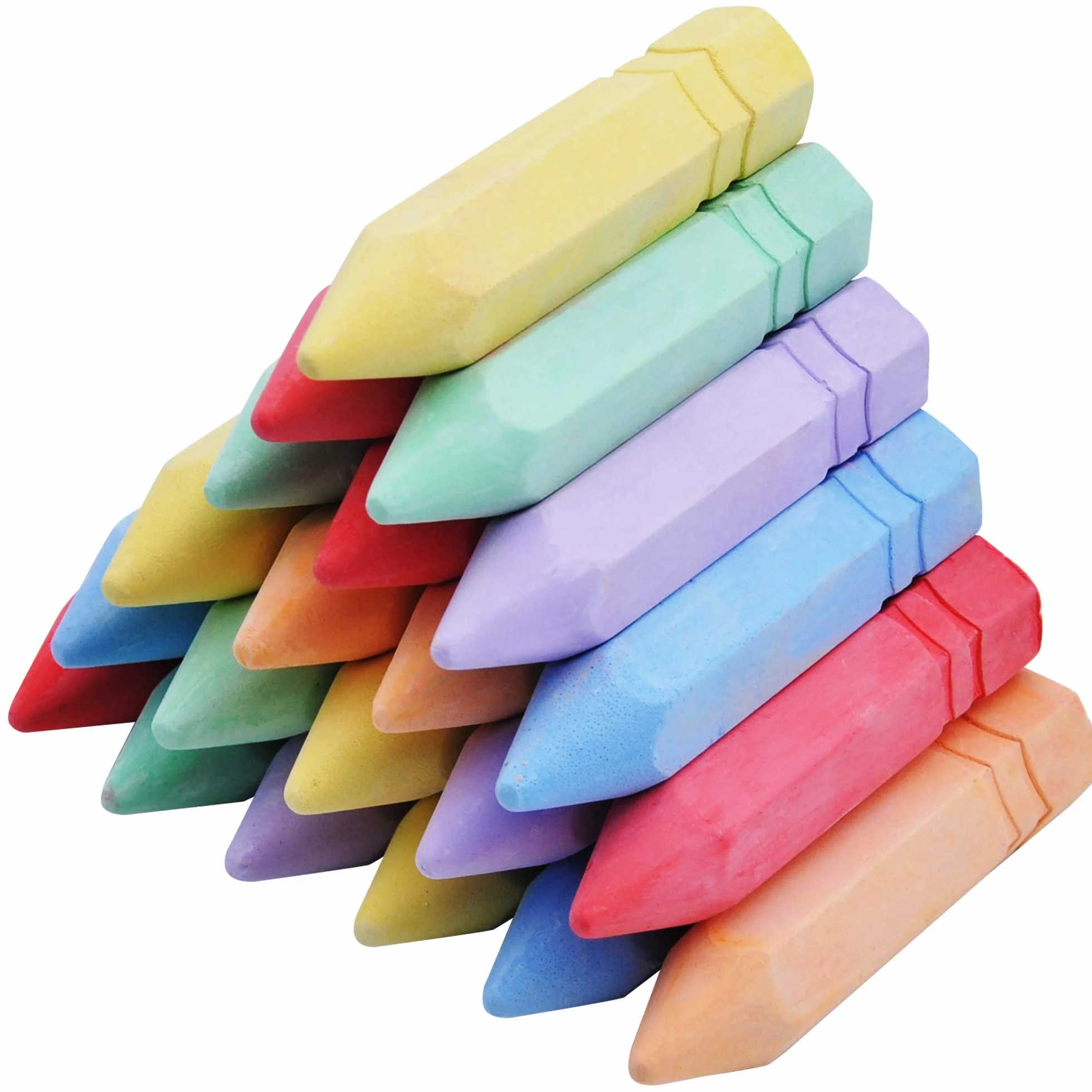 JOYIN 24Pezzi Set di Gessetti Lavabili da Marciapiede Jumbo a Forma di Cono, non Tossici, per Giochi Artistici, Giochi Estivi All'aperto e Disegno su Lavagna