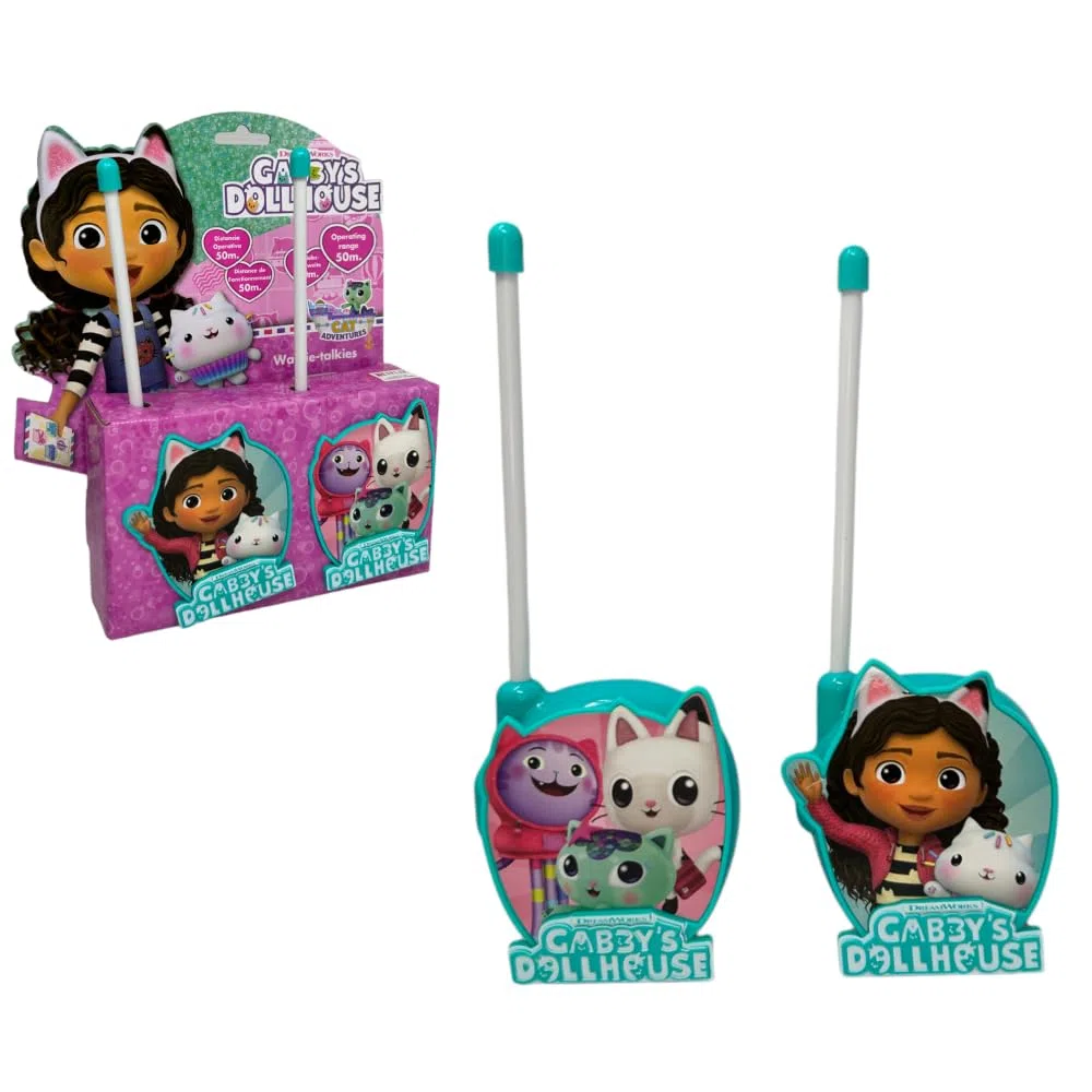 Walkie talkie Gabby's Dollhouse set 2 radiotrasmittenti gioco per bambini