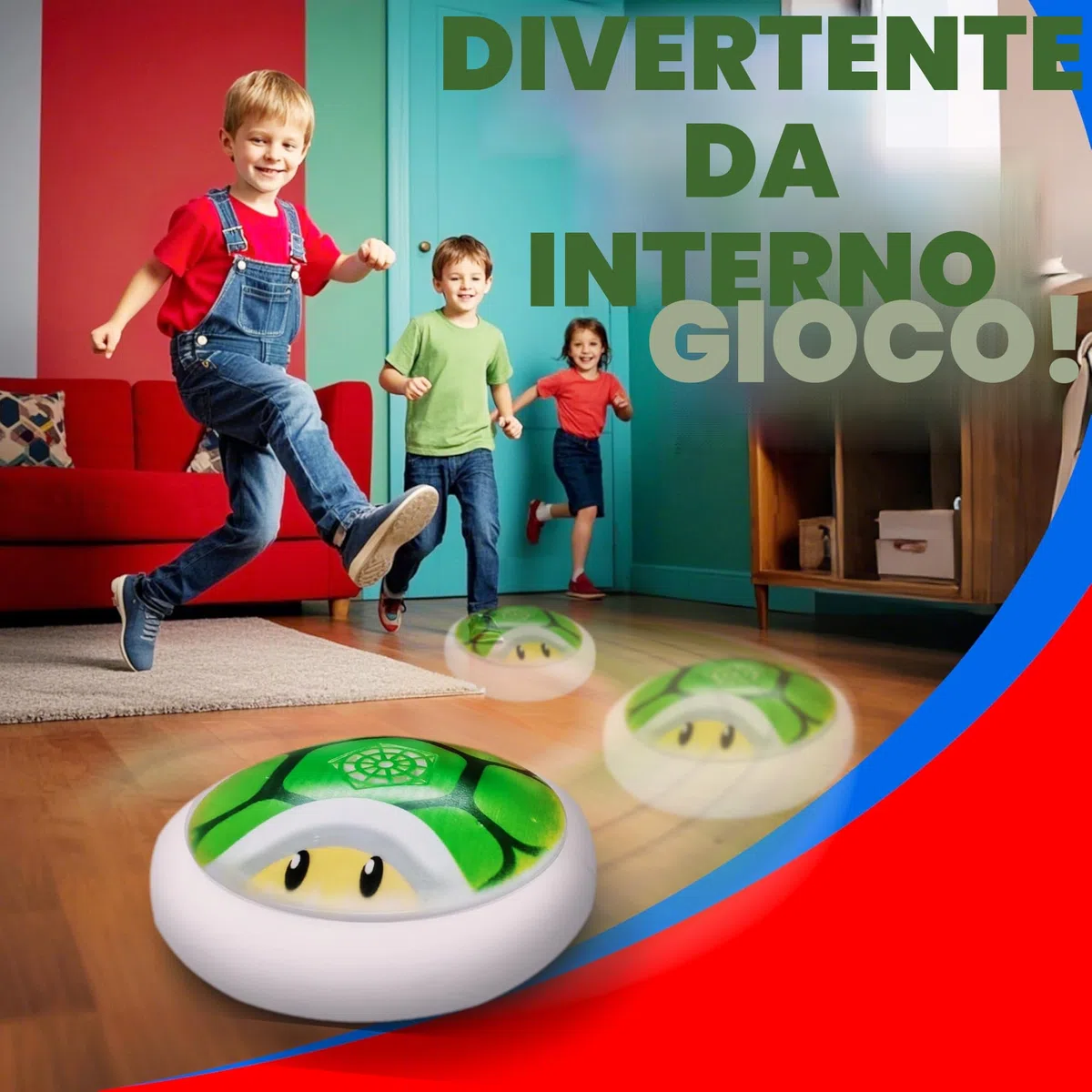 Pallone Calcio Fluttuante con Luci LED, Calcio Giocattoli Bambini 3 4 5 6 7 8-12 Anni, Giochi per Interno/Esterno, Palla Regalo Bambino Bambina 4 5 6 7 8 Anni, Regali di Natale per Bambini