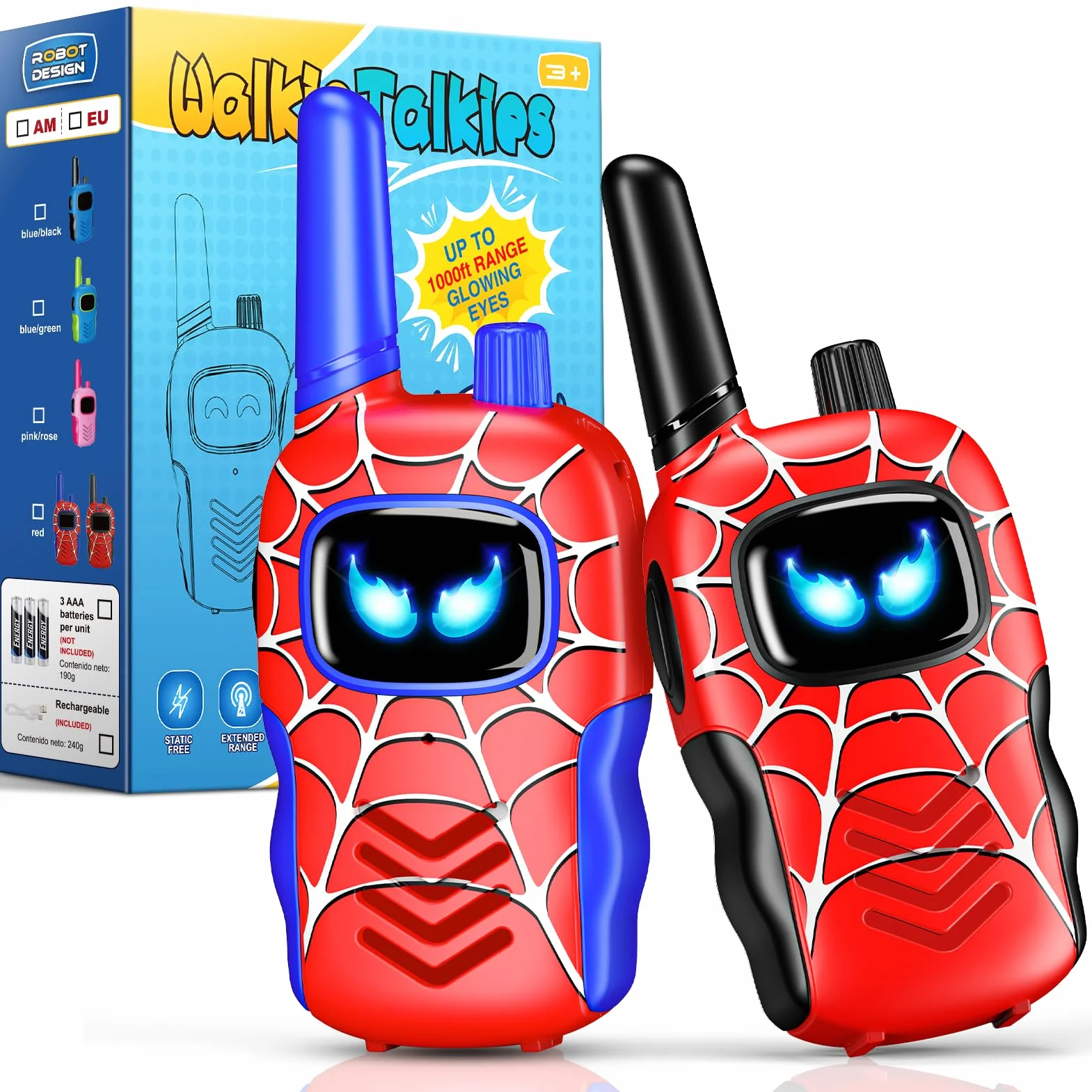 Walkie Talkie Bambini Gioco 3-12 Anni Giochi da Esterno Regali Pasqua