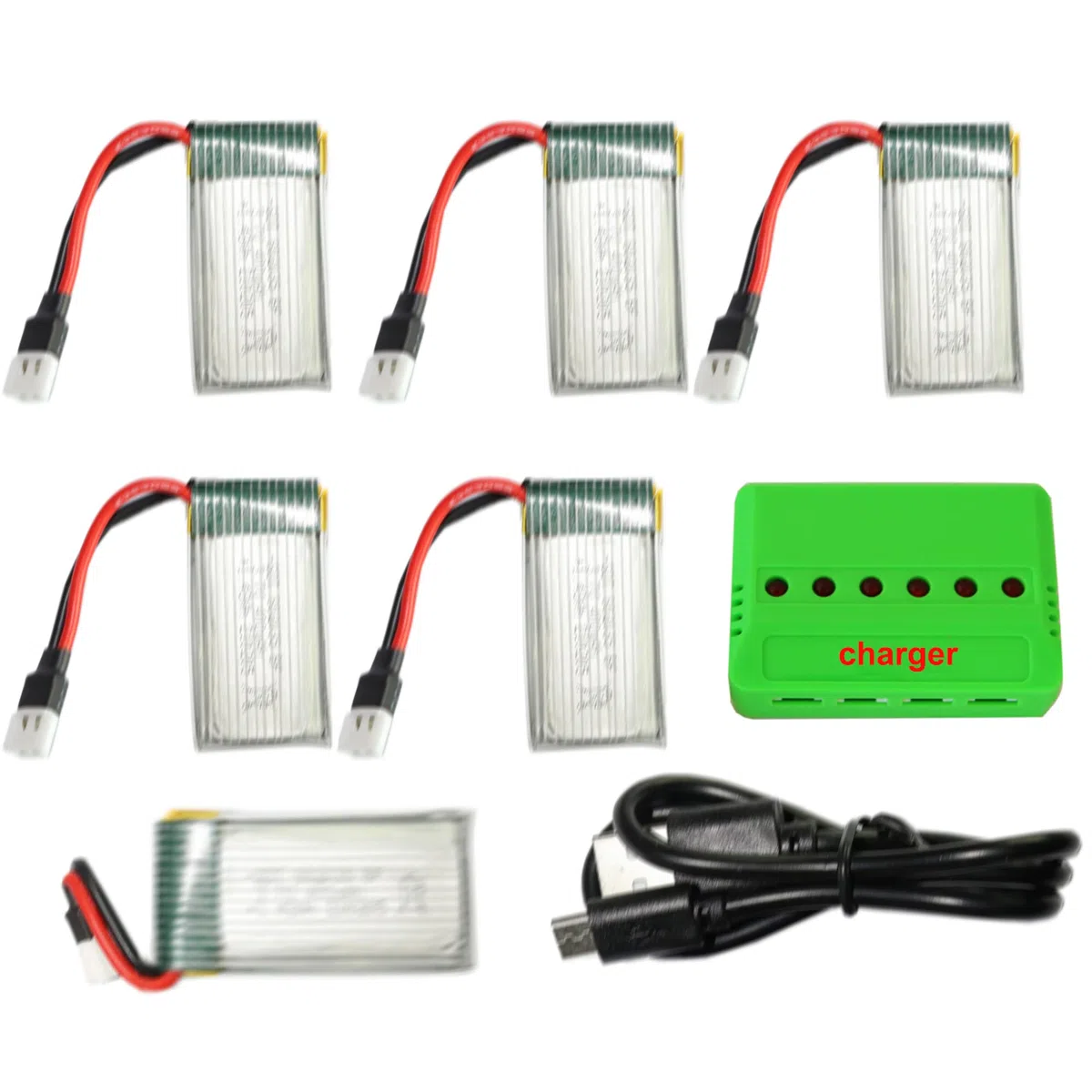 6PCS Batteria del drone Hubsan JJRC Lipo della batteria del drone 3.7V 400mah [prodotto importato parallelo]