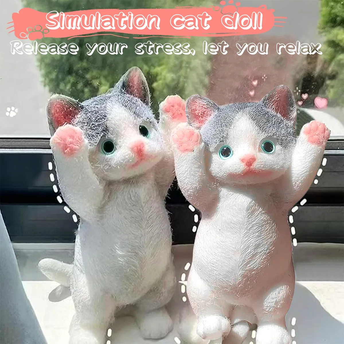 Squishy Gatto, Taba Squishy Giocattolo Antistress Fidget Toys Giocattoli da Spremere di Gatto Regali Antistress per Bambini e Adulti, 20 x 10 cm