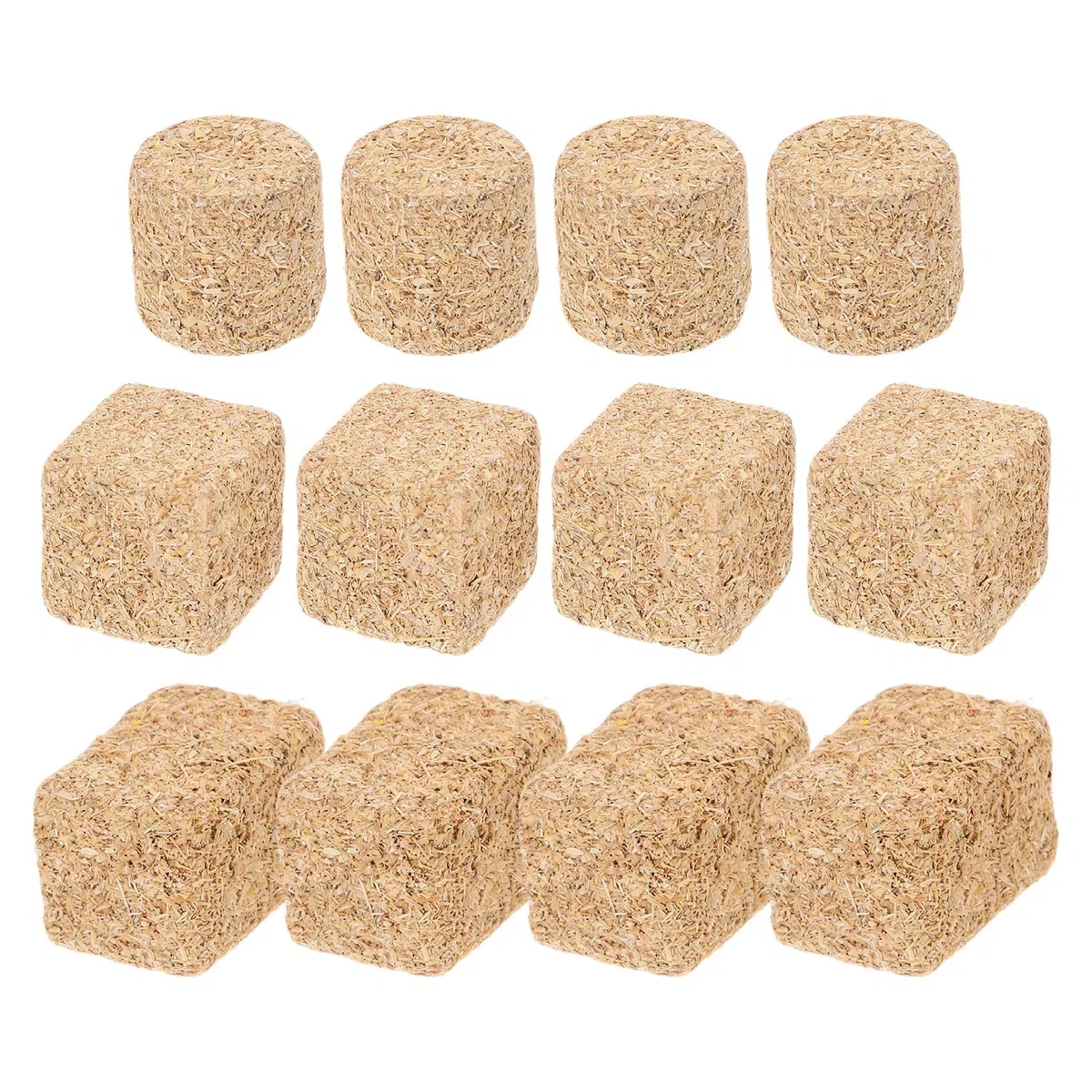 jojofuny Set di 12 mini palline di fieno in miniatura, per la fattoria, per la casa delle bambole, per il modellismo