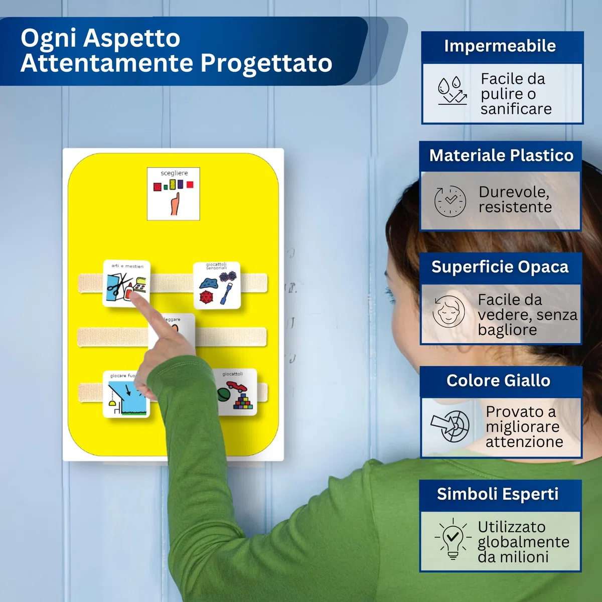 Autism Supplies and Developments Scelta attività - Agenda Visiva Bambini Autismo – 16 Flashcards – CAA Giochi Montessori/Educativi – Ludattica – Regali Autistici – Italiano