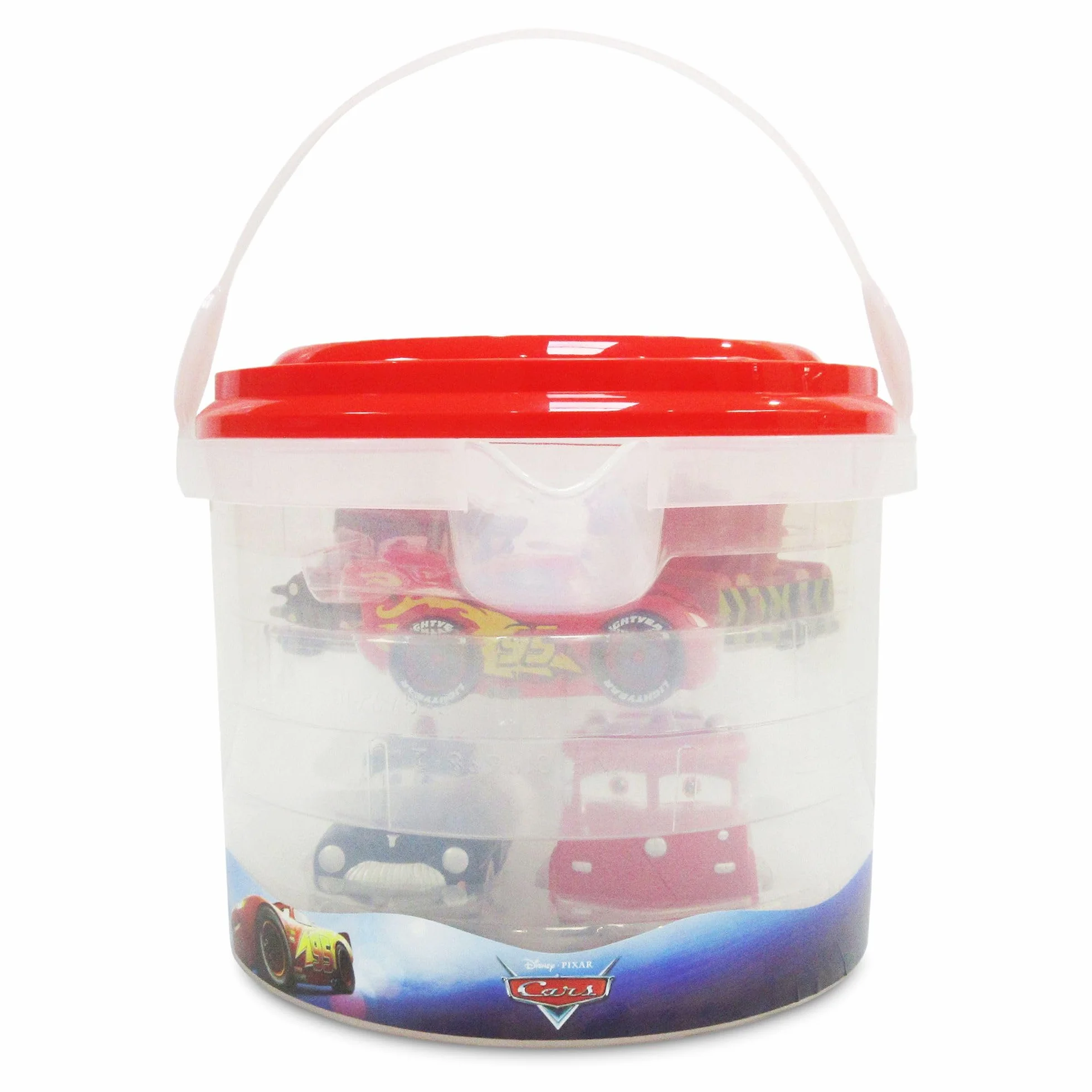 Disney Store Set di Giochi Ufficiale di Disney Pixar Cars per il Bagnetto, 5 Pezzi, con Saetta McQueen, Cricchetto, Red, Sceriffo e Sergente, Plastica, per Bimbi dai 6 Mesi in Su