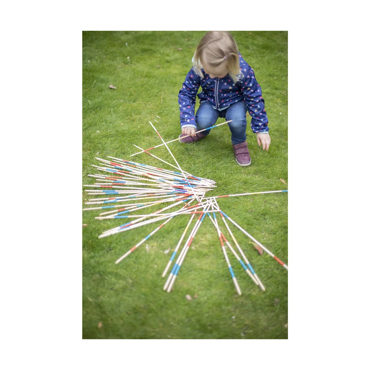 Eichhorn – Outdoor Mikado – Composto da 41 Bastoncini da Gioco da 50 cm di Lunghezza, con Istruzioni per Il Gioco, in bambù, Adatto per Bambini dai 3 Anni in su