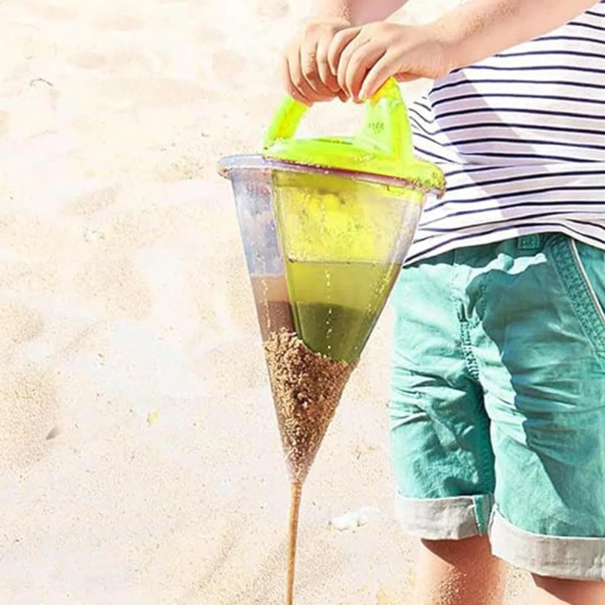Spilling Funnel Sand, Kids Sands Castle Building, Water and Sand Mixing Tool fBeach Play, Colorful Outdoor Sandbox Toy for Creative Kid Aged 4-8, Summer Travel Vacation Sculpting