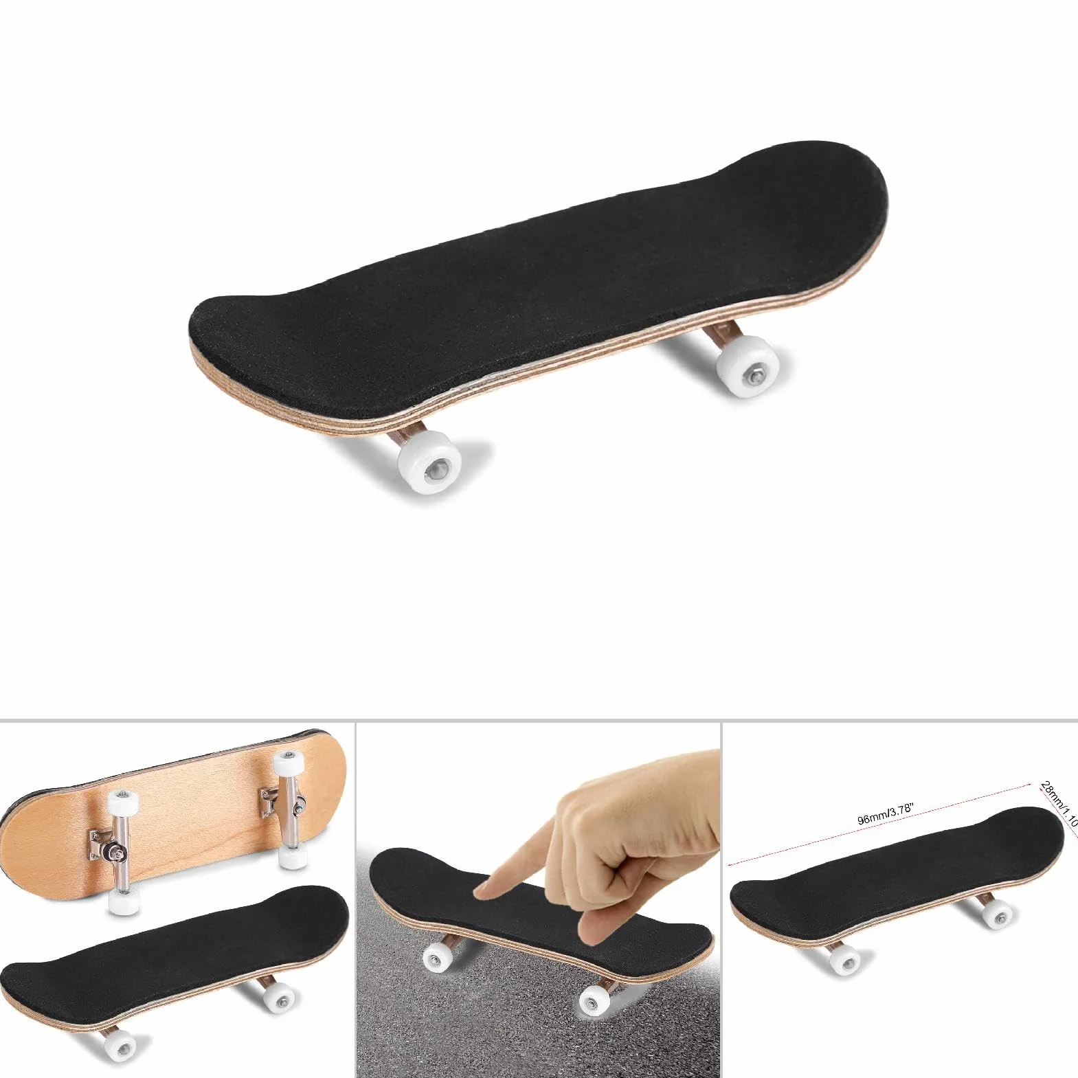 Mini Skateboard Da Dita, Finger Skateboard Giocattolo Legno Di Acero Mini Skate Fingerskate per Giocare o Come Decorazione