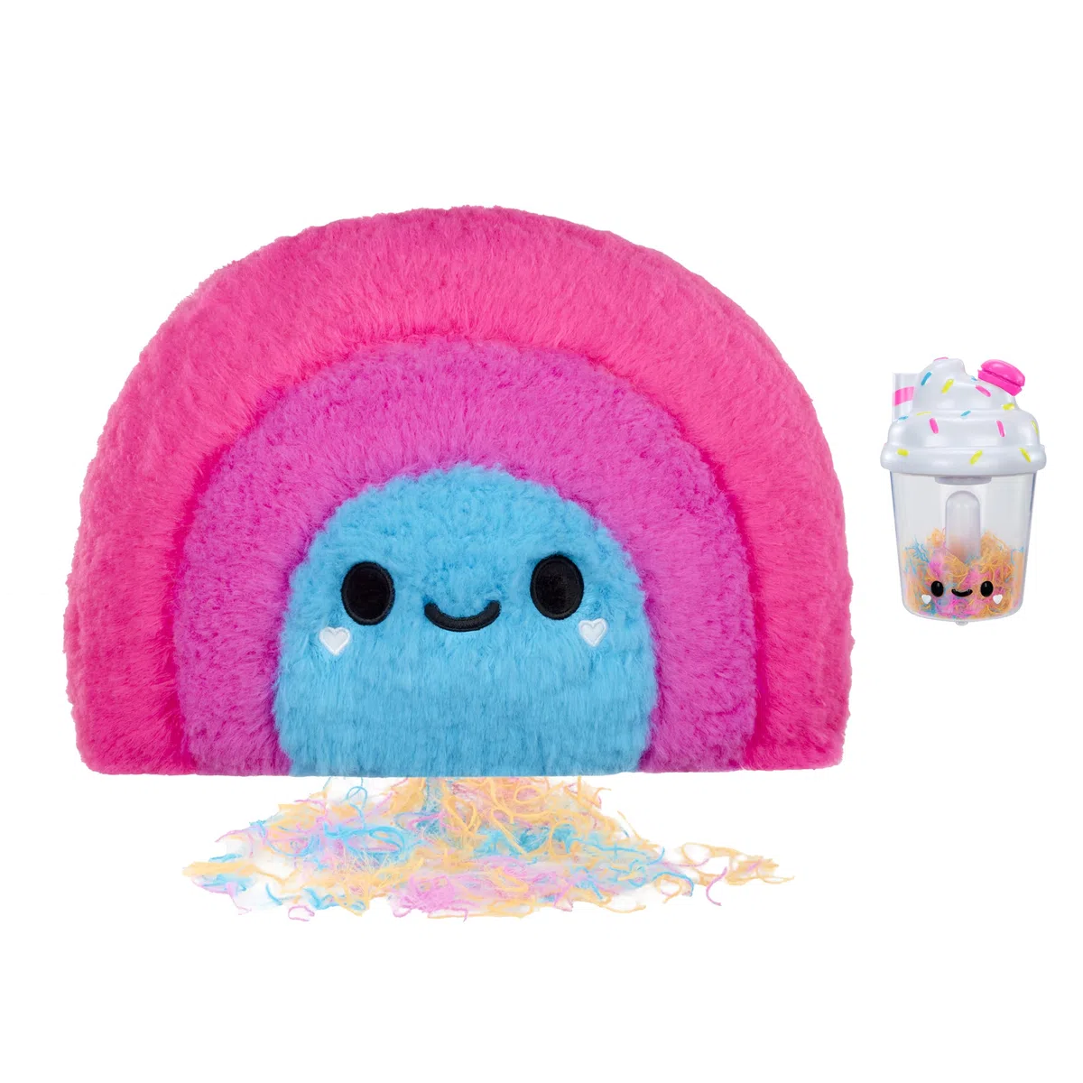 Fluffie Stuffiez Feature Plush - Rainbow - lotta con i cuscini - peluche abbracciabile ultra morbido - ASMR, gioco interattivo - facile da pulire Età 4+ e collezionisti