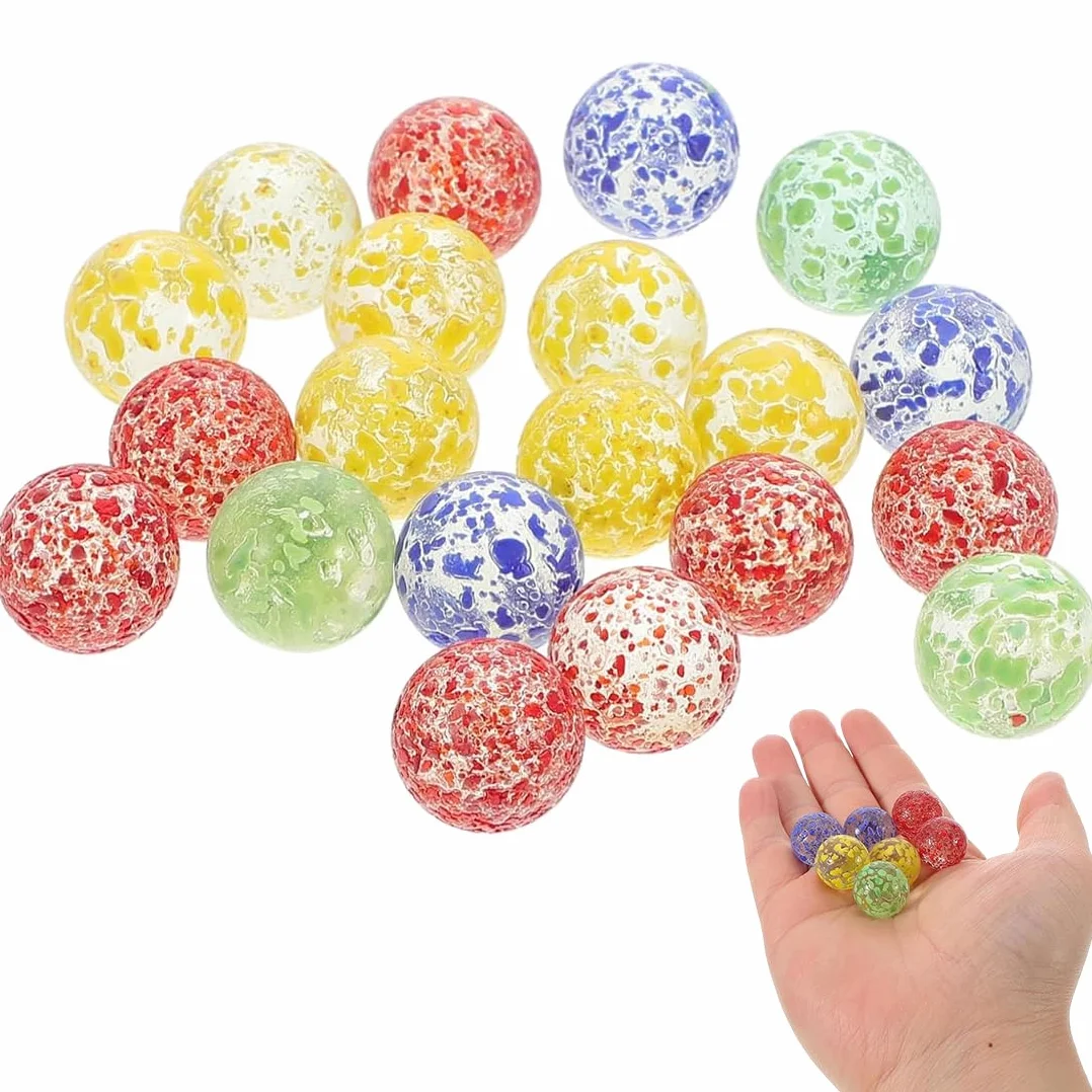 20 biglie di vetro colorate, sfere di vetro luminose per la decorazione della casa e progetti fai da te