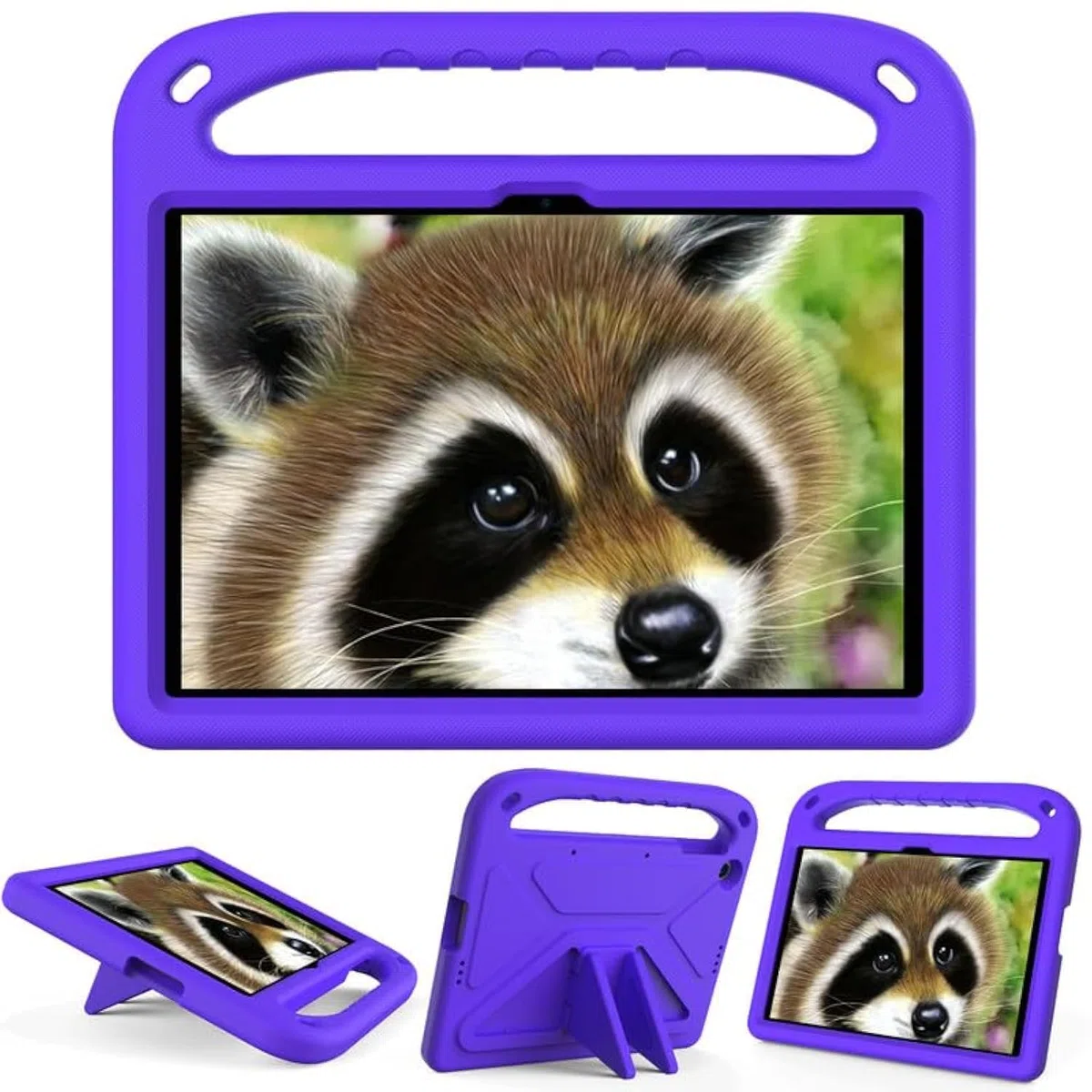 Custodia per bambini per Huawei Enjoy Tablet 2/MatePad T10 9,7"/T10s 10,1", in schiuma EVA, leggera, antiurto, resistente, con manico, custodia per tablet per bambini, viola