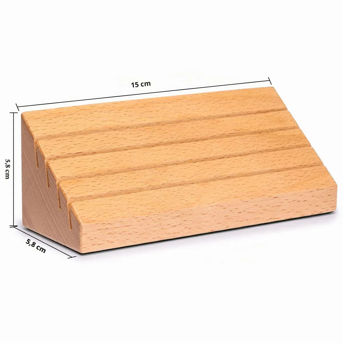 Yellow Mountain Imports Porta-carte da gioco in legno massello di faggio di dimensioni standard - Set di 2 organizzatori di carte