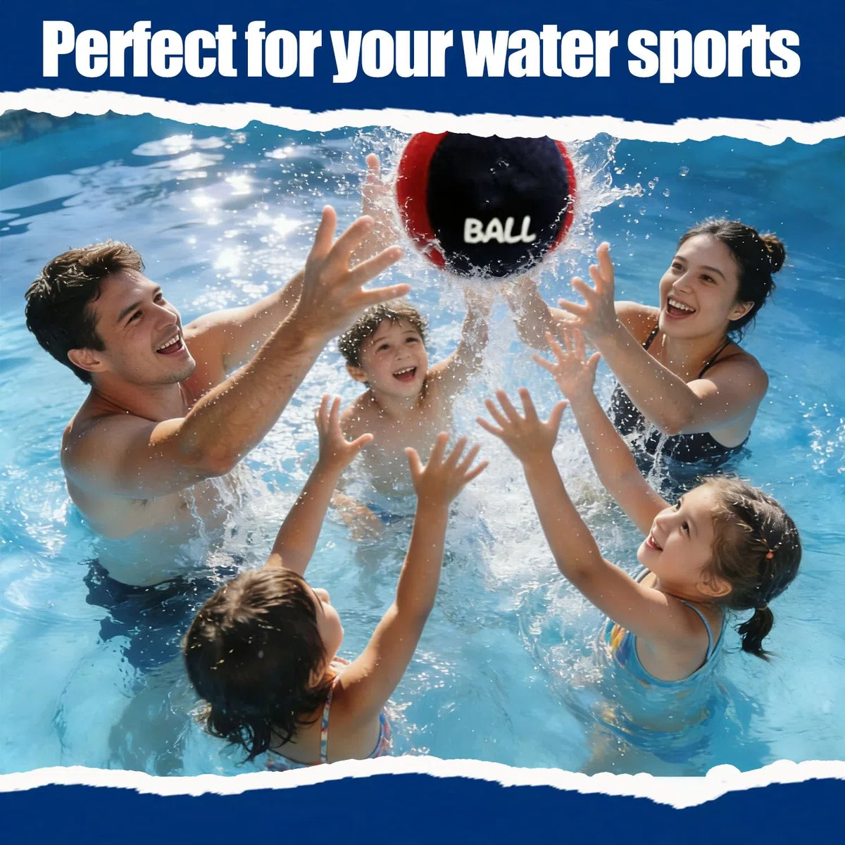 Palla che Rimbalza Sull'acqua,2 Pezzi Palla Rimbalzante per Acqua con Sacchetto Portaoggetti,per Piscina,Spiaggia & Mare,per Divertimento all‘Aperto