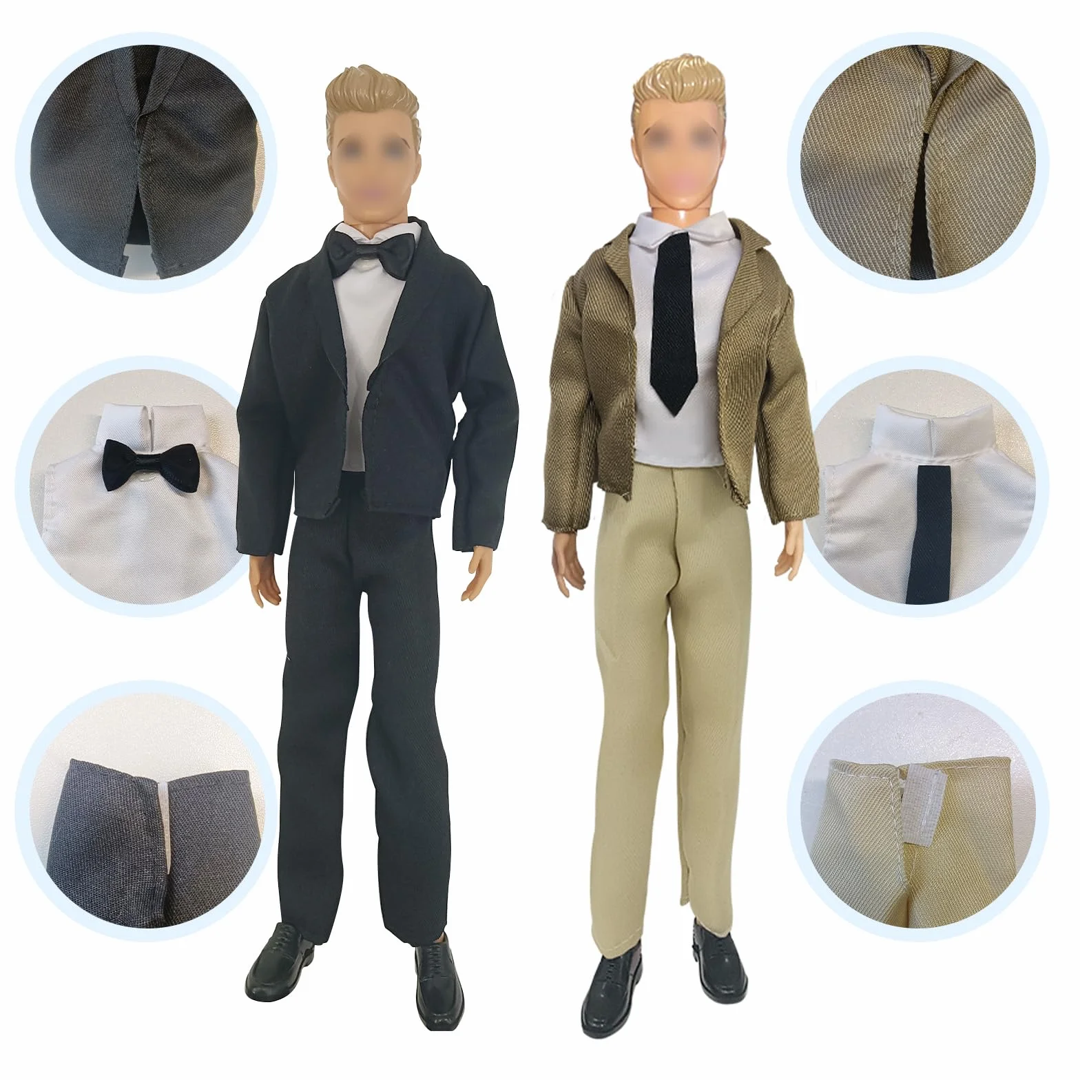 12 pezzi vestiti e accessori per bambola 2 set completo 2 maniche corte 2 pantaloncini 2 pantaloncini da bagno 4 scarpe, abito alla moda abiti casual per bambole Boy da 30,5 cm, regalo