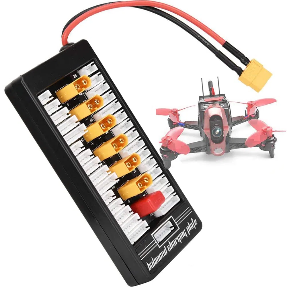 WANGCL RC XT60 Parallel Charging Board Balance Charger Expansion Spina XT60 Compatibile con batterie LiPo 2-6S