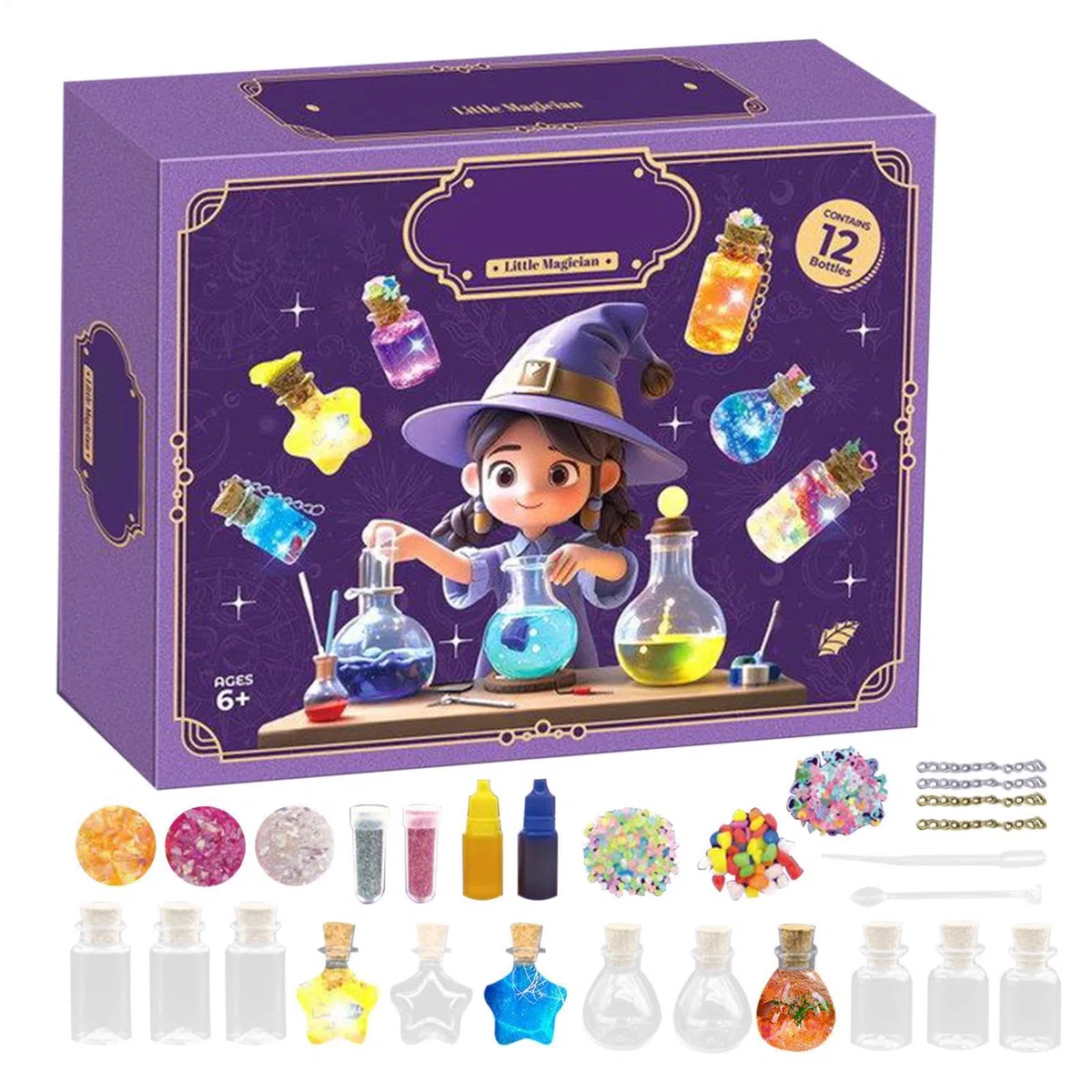 Set di pozioni magiche per bambini – Set di pozioni magiche | Set fai da te per streghe, arte, miscelazione, set fai da te, giocattoli interattivi per compleanni, giochi di ruolo, aule, casa
