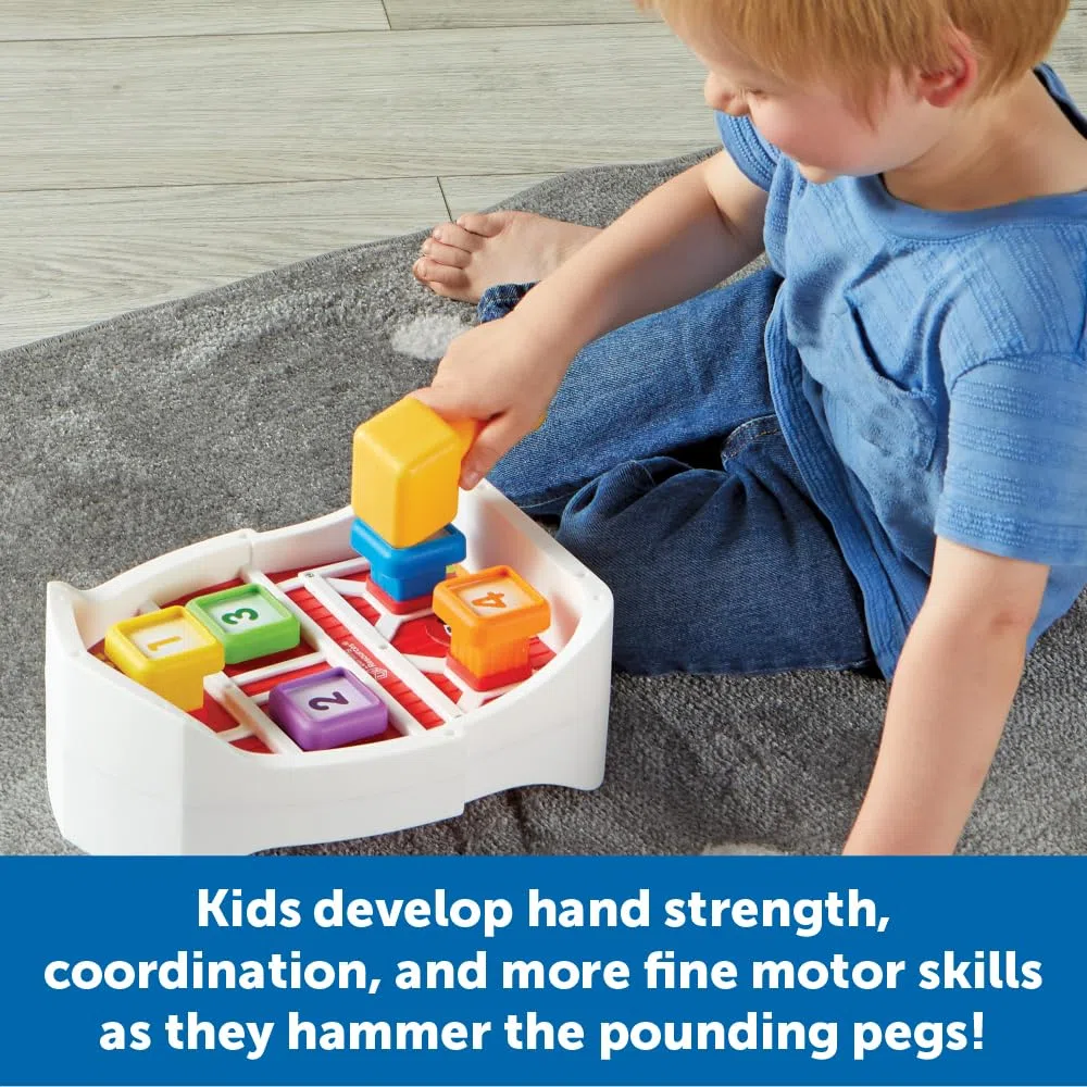 Learning Resources Panca per Martellare, 3 Pezzi, Età 18 Mesi+, Attività di Apprendimento Prescolare, Giocattoli Montessori per Bambini