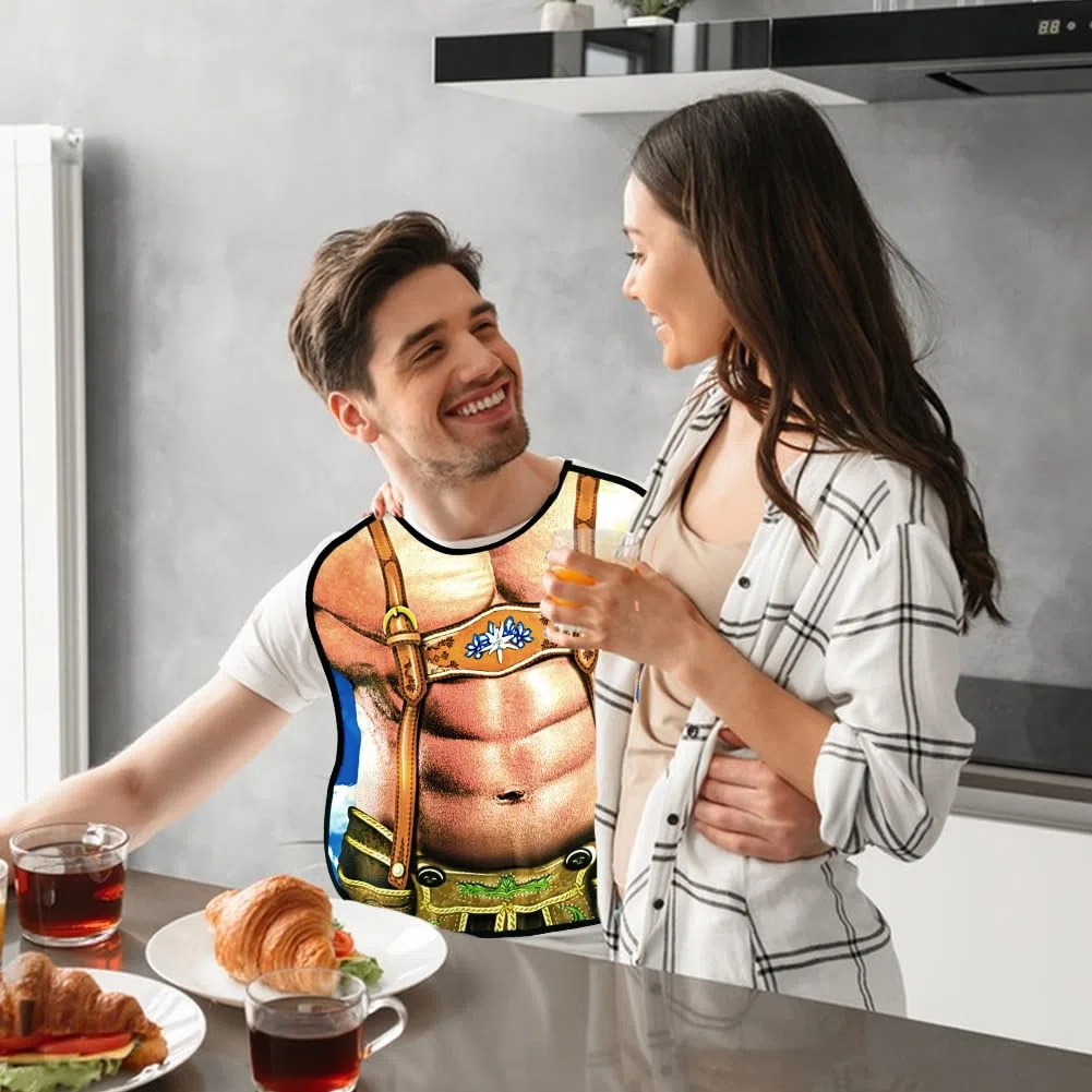 EQLEF Bavaglini Adulti Divertenti, Bavaglino Adulti Scherzo per Gli Uomini Donne Lavabili Bavaglini per Adulti Divertenti Bavaglia Adulto Simpatica per I Regali di Festa